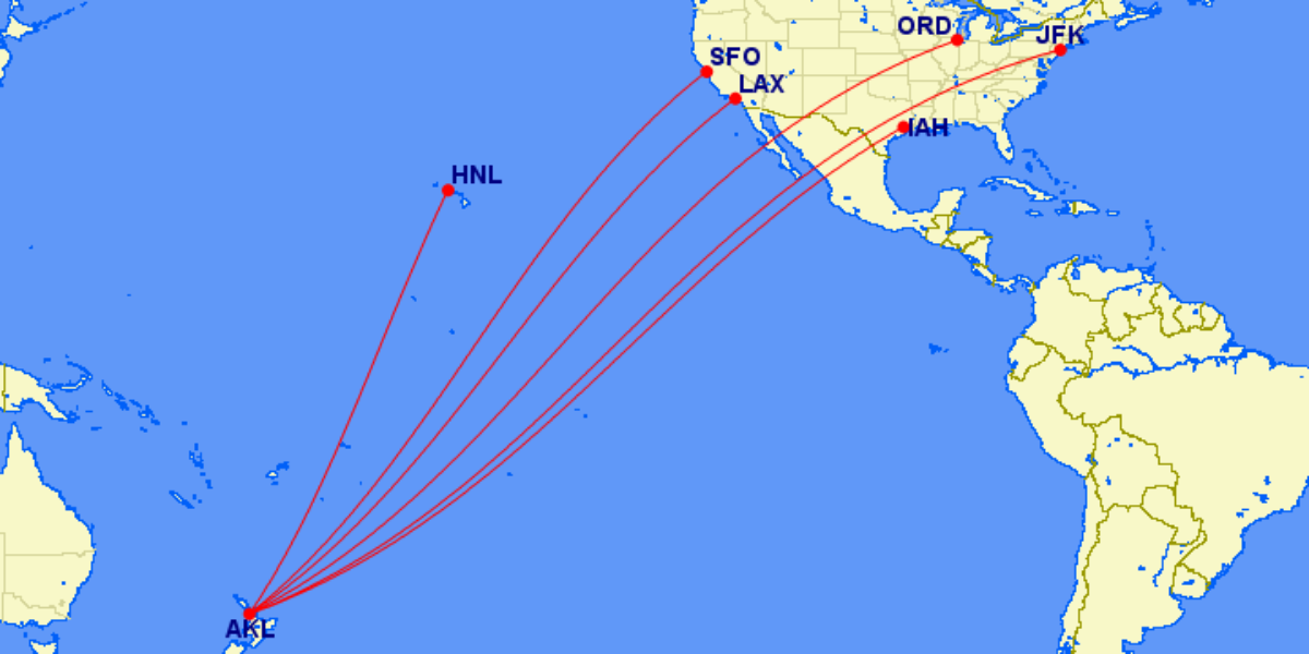 Air New Zealand US network