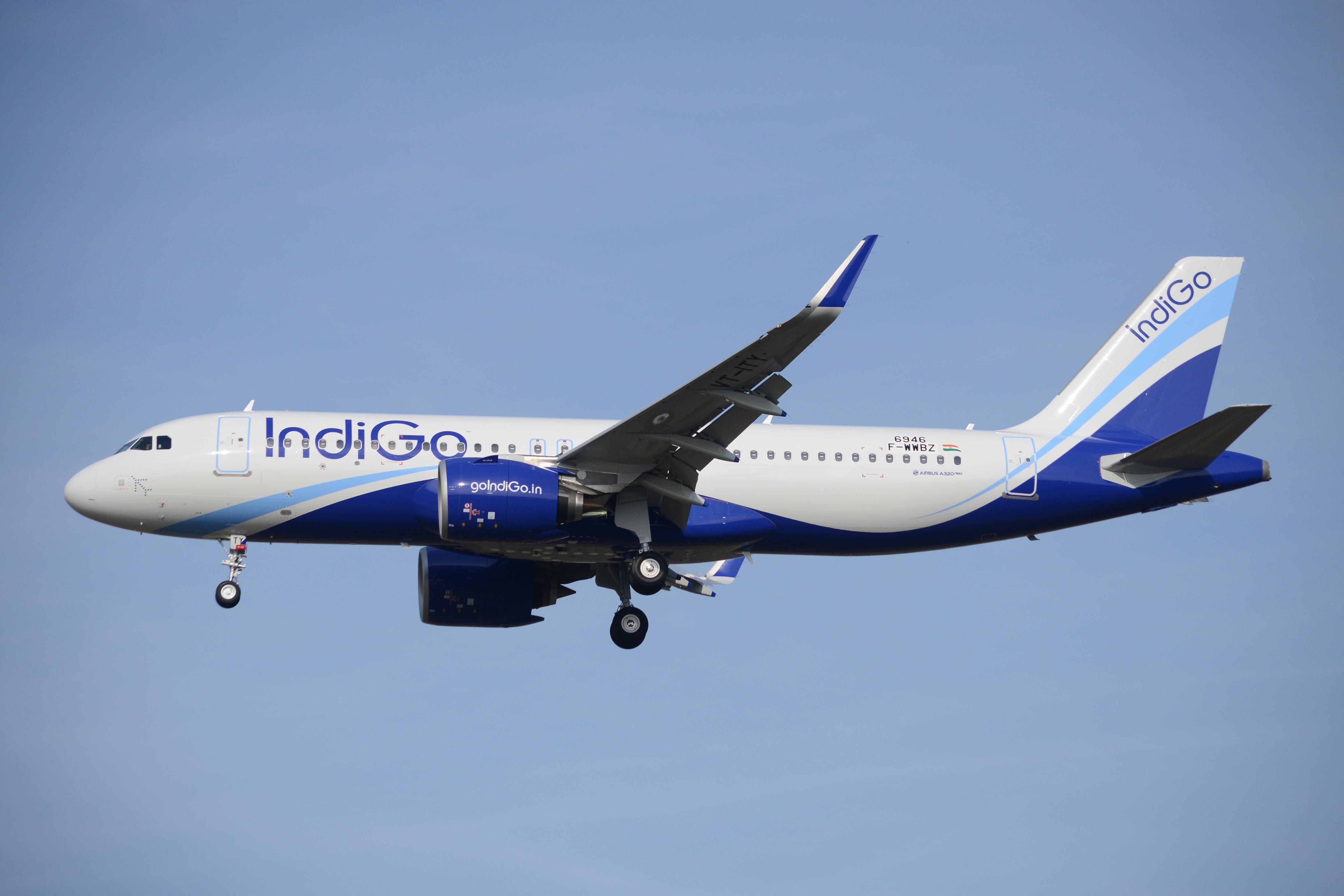 A320neo Indigo MSN6946 landing