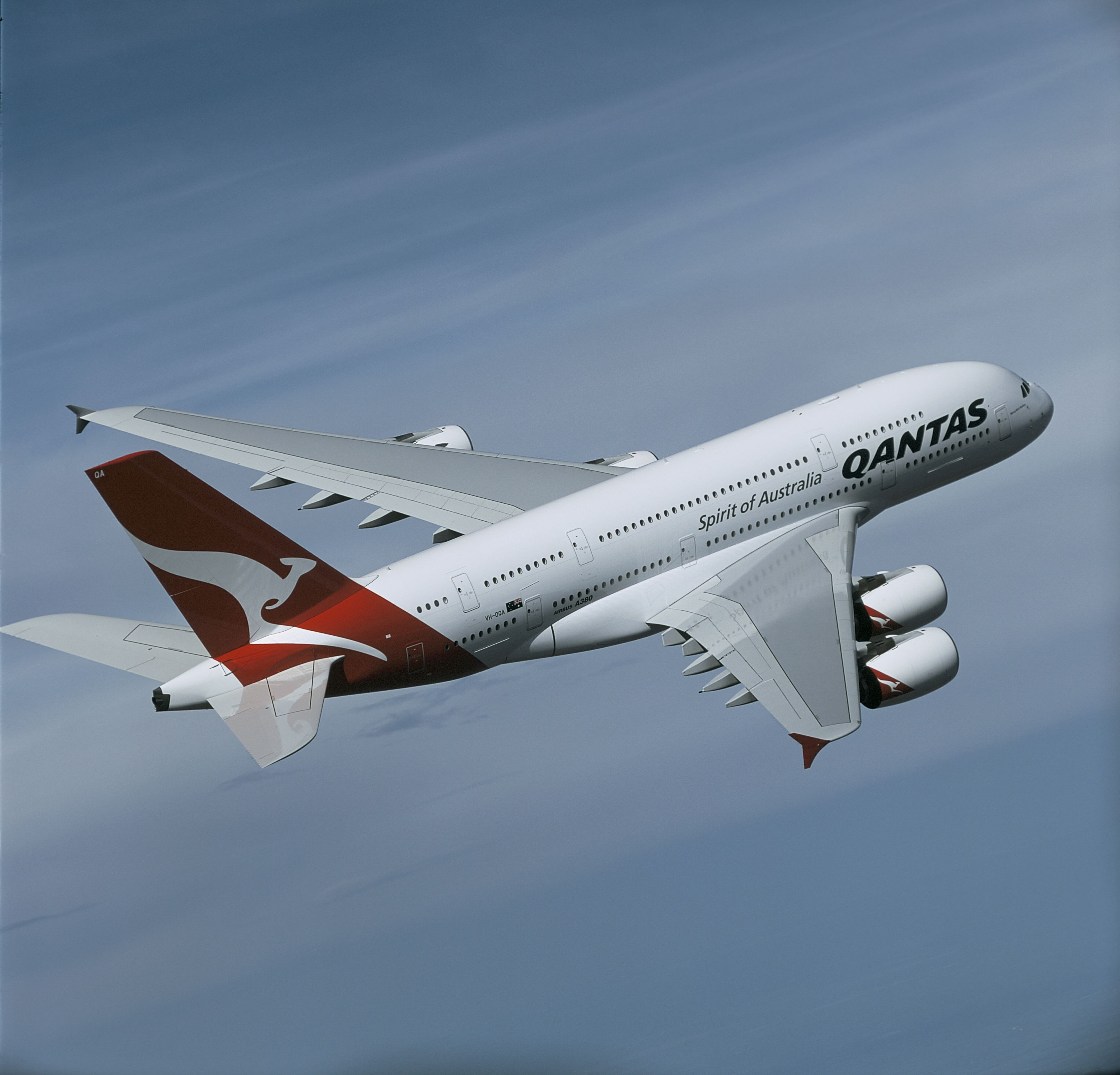 Qantas Airbus A380 In flight