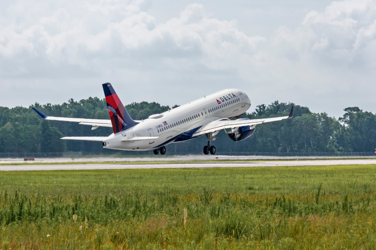 Delta Air Lines Airbus A220 Taking Off