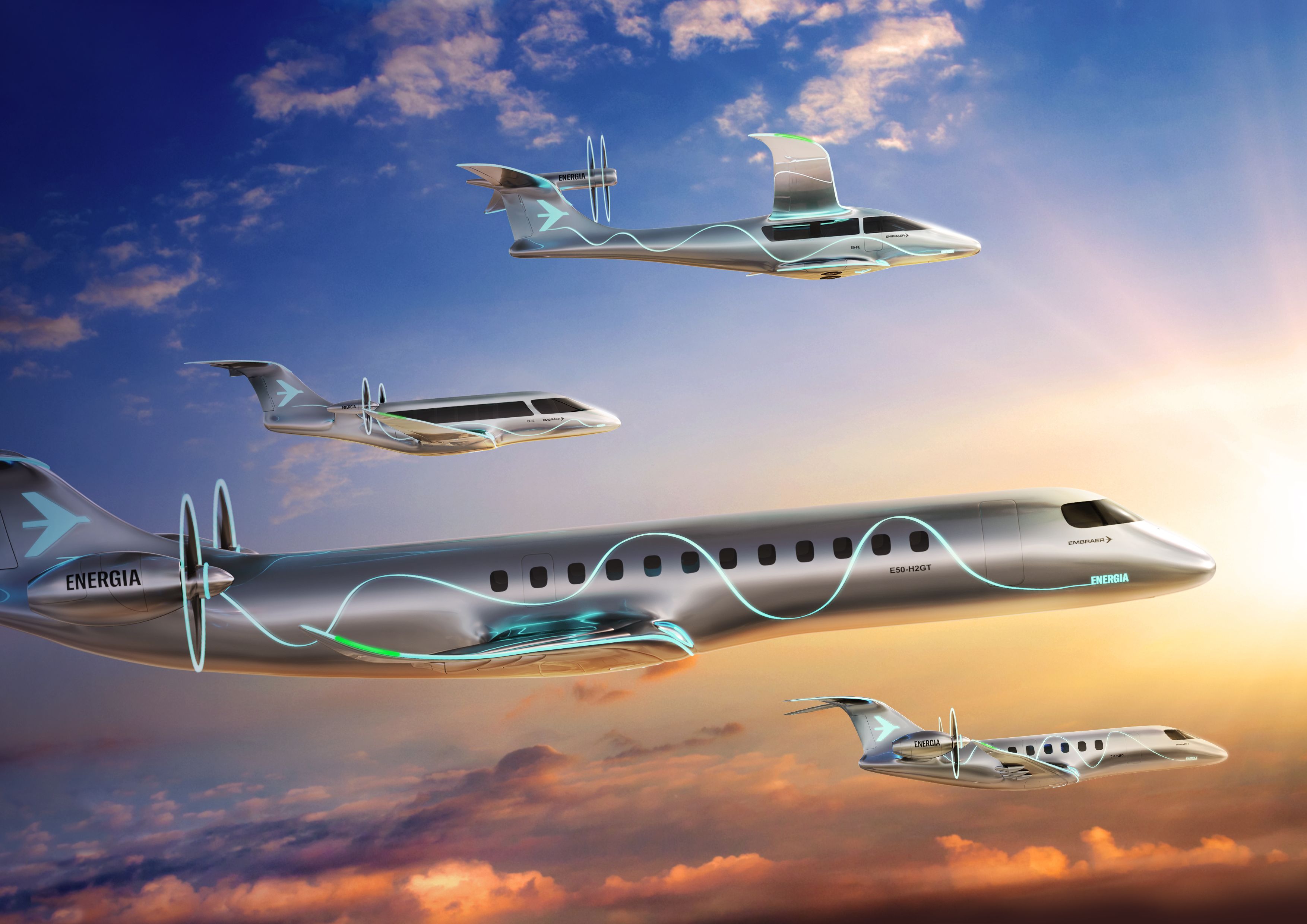 Digital rendering of an Energia Family Formation Flight