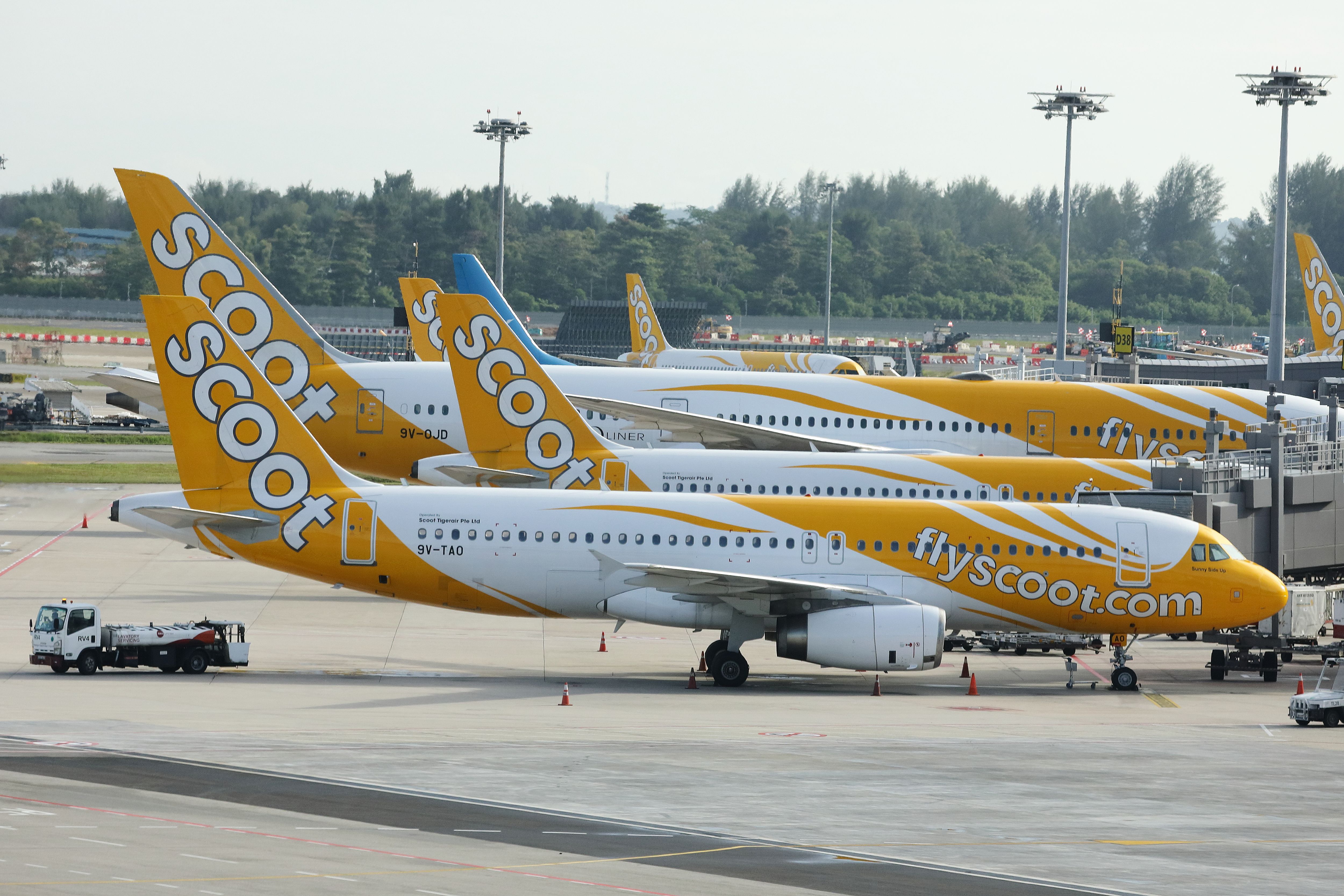 Scoot aircraft grounded at Changi Airport 