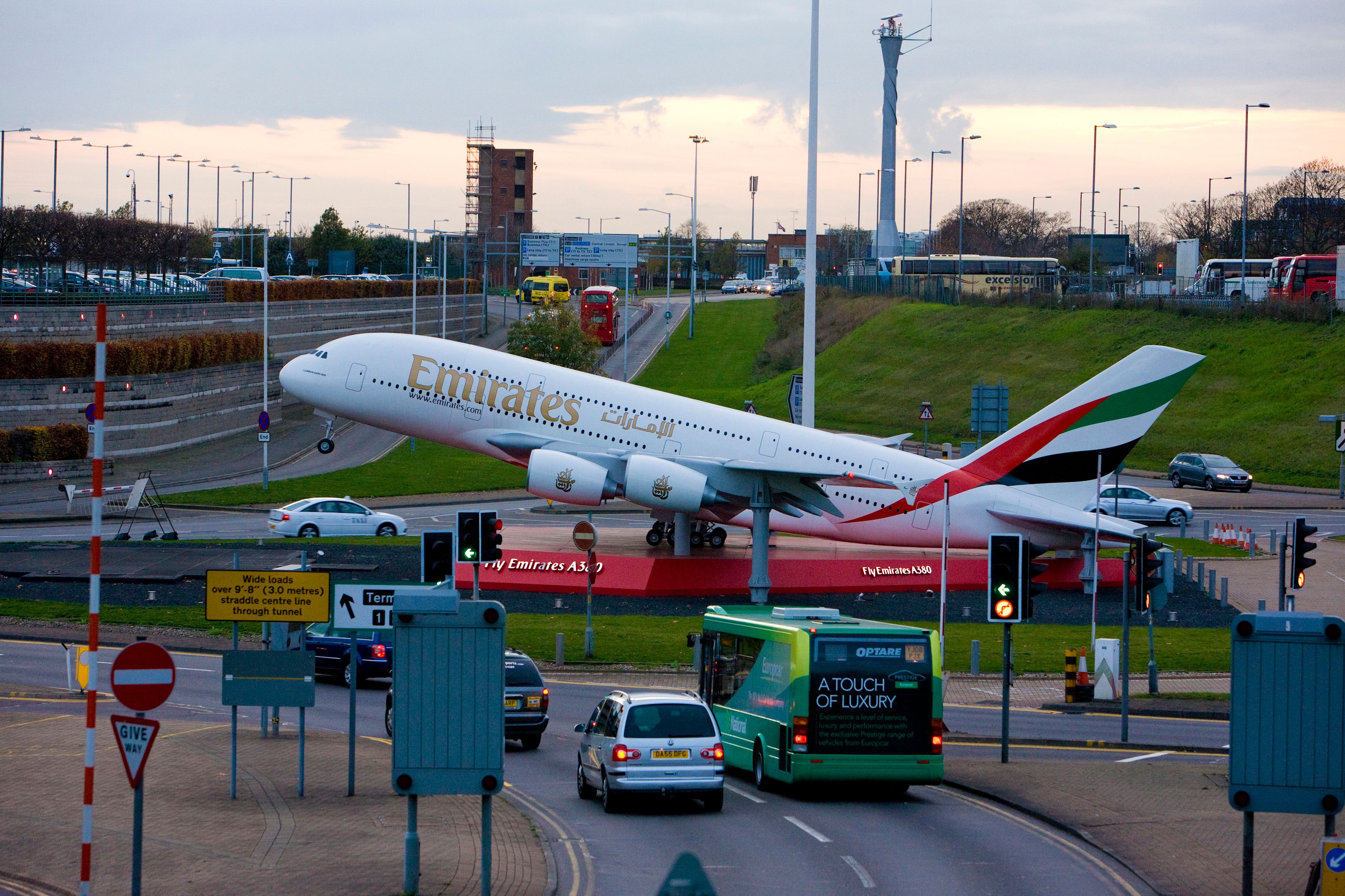 Heathrow's Famous Roundabout And Its Model Aircraft