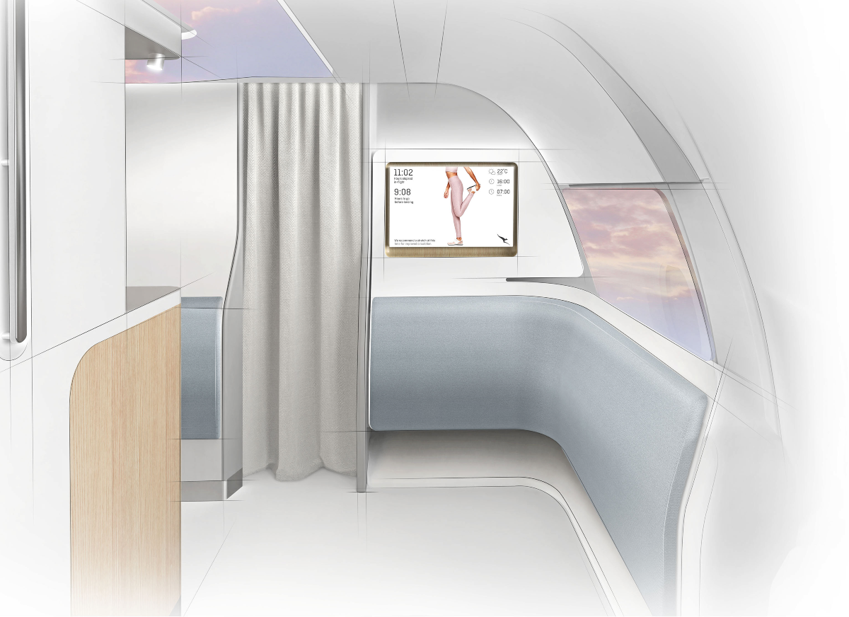 Qantas Airbus A350-1000 Wellness Zone Project Sunrise