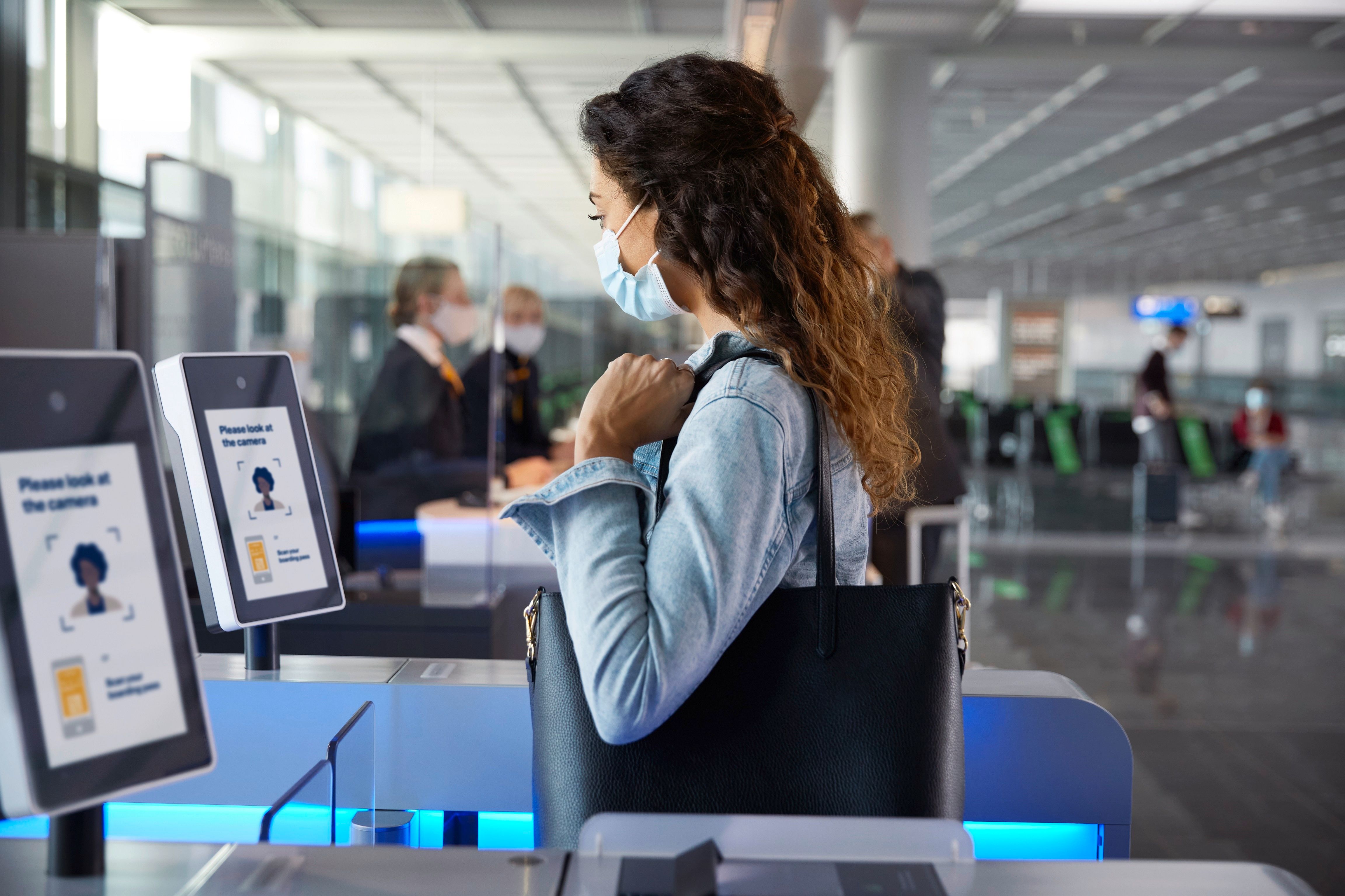 Biometric technology being used at an airport