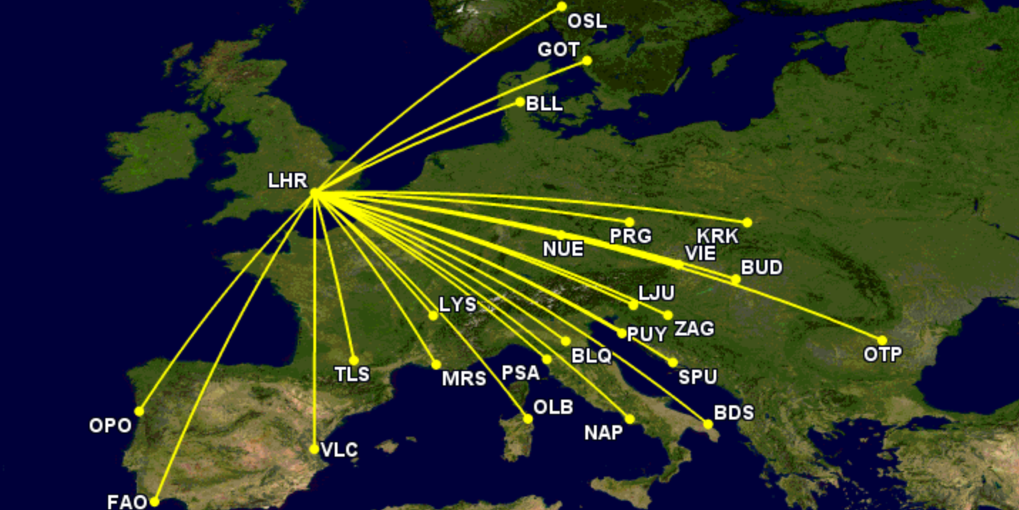 Where Finnair's A321s will operate for BA