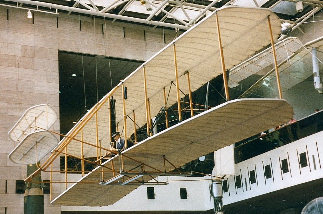 A Wright Flyer on display.