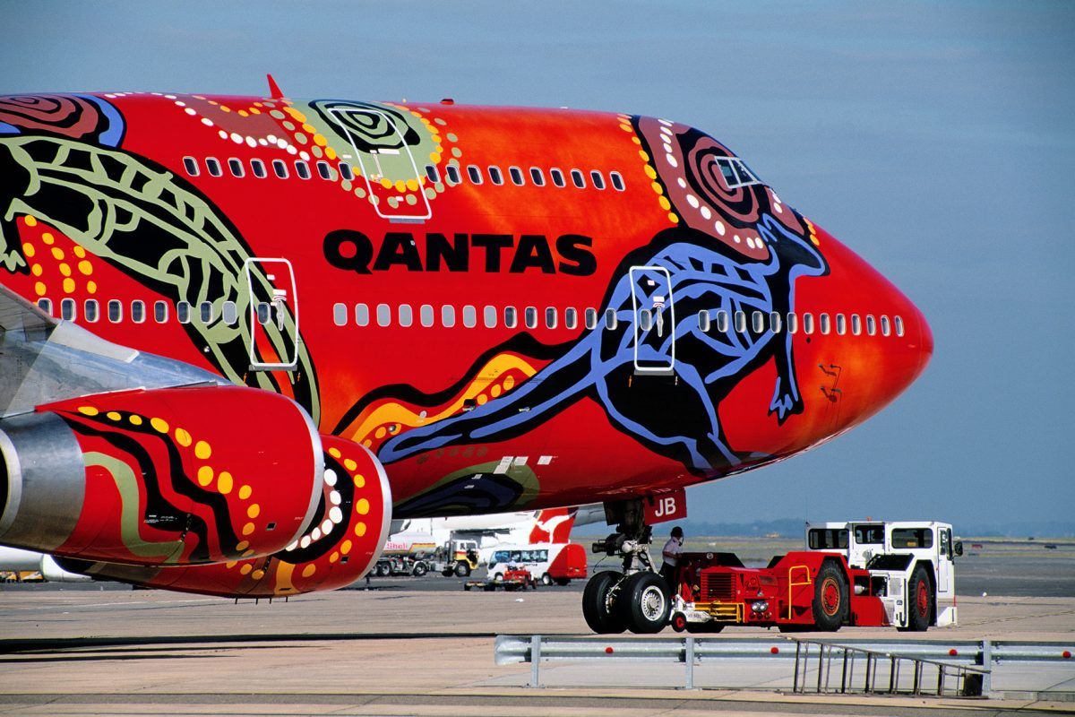 Qantas Boeing 747-400 Wunula Dreaming livery