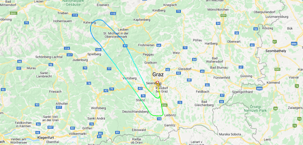 Air Dolomiti flight path