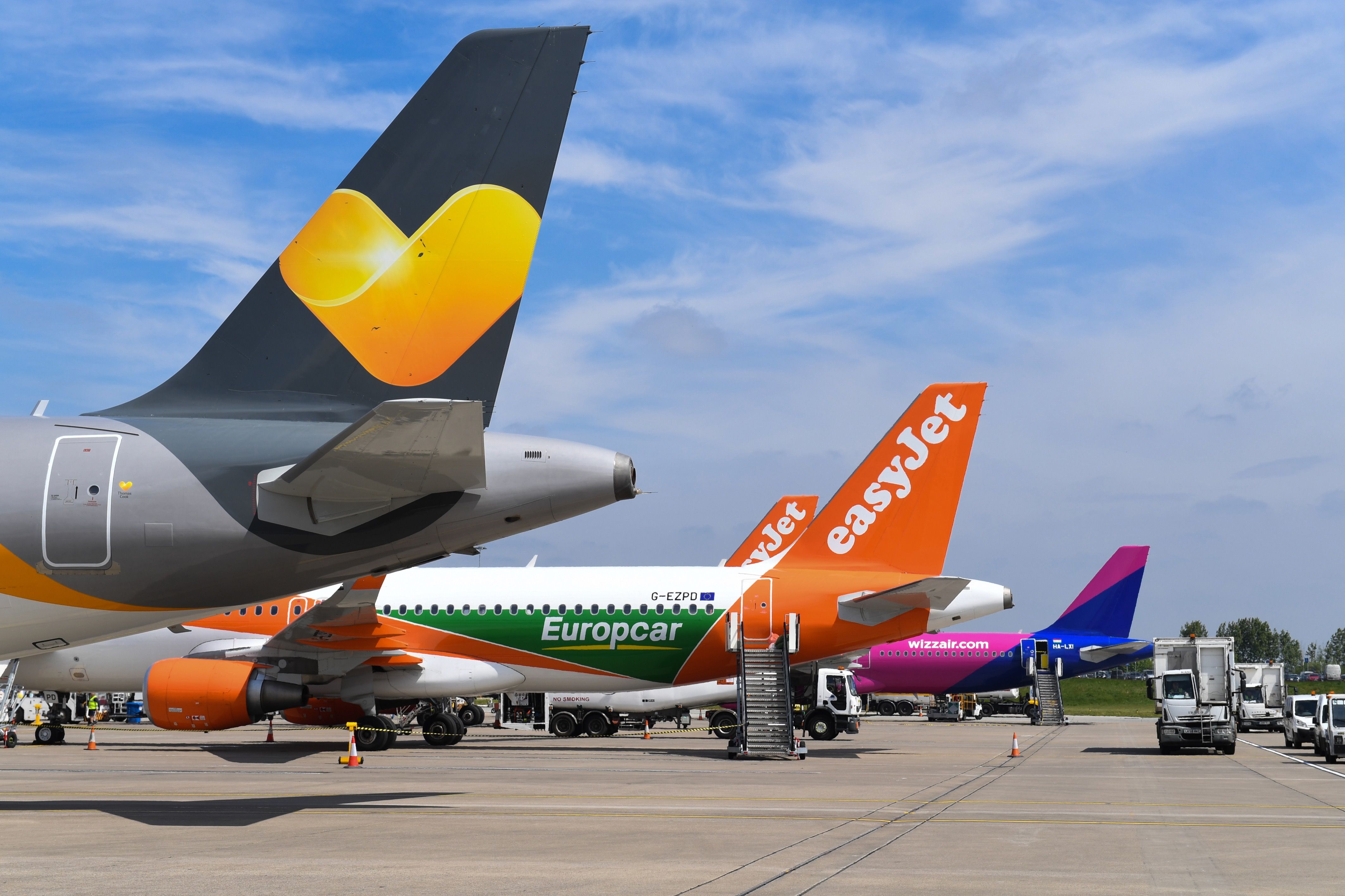 Luton AIrport Aircraft Tails