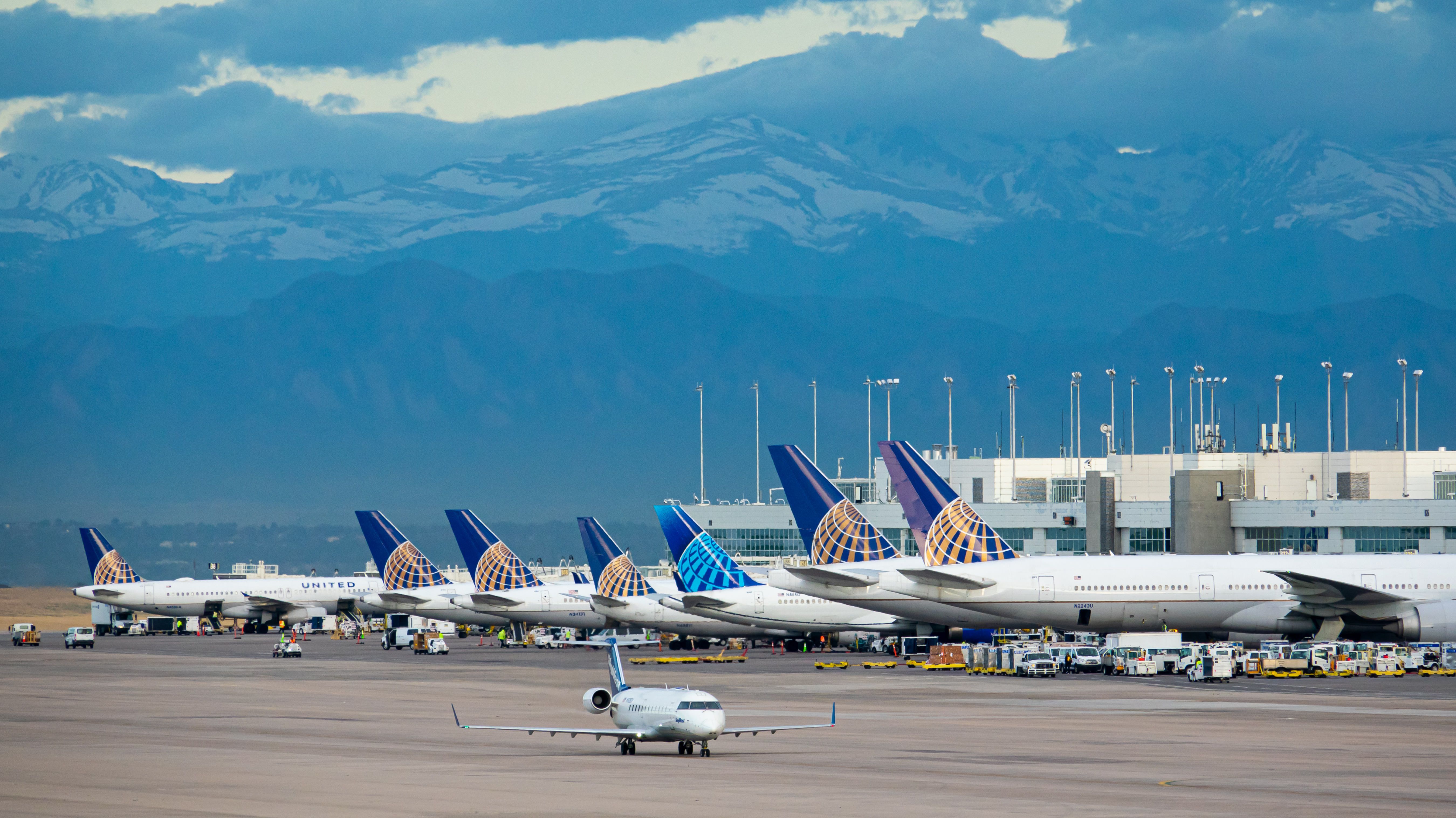 United Airlines airplanes on the apron