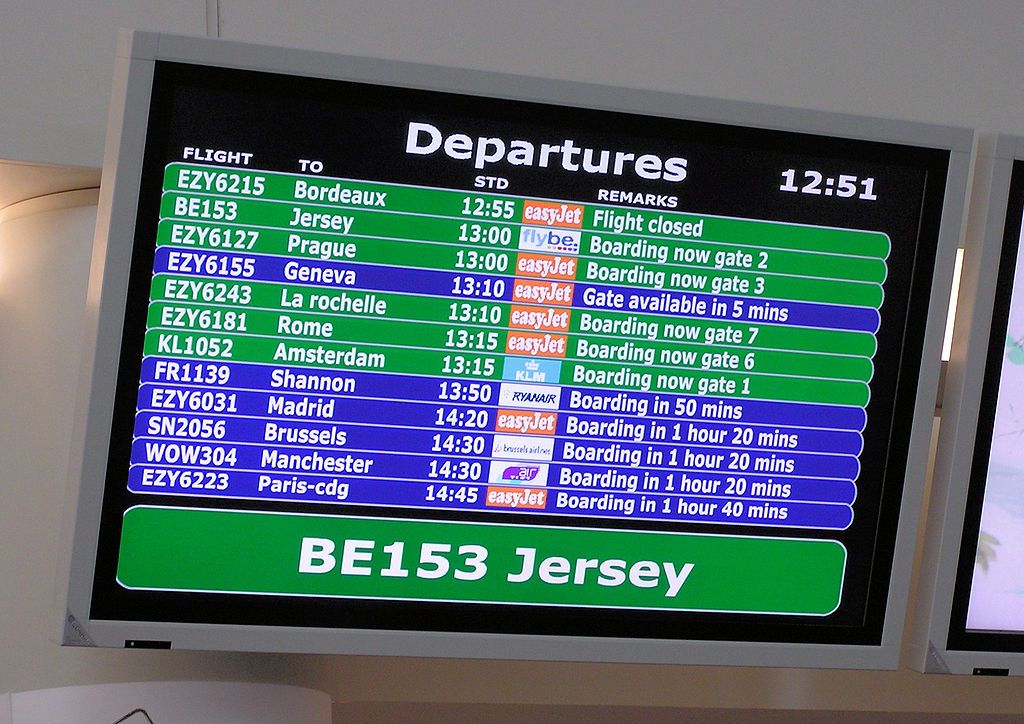 Bristol Airport Digital Departure Board