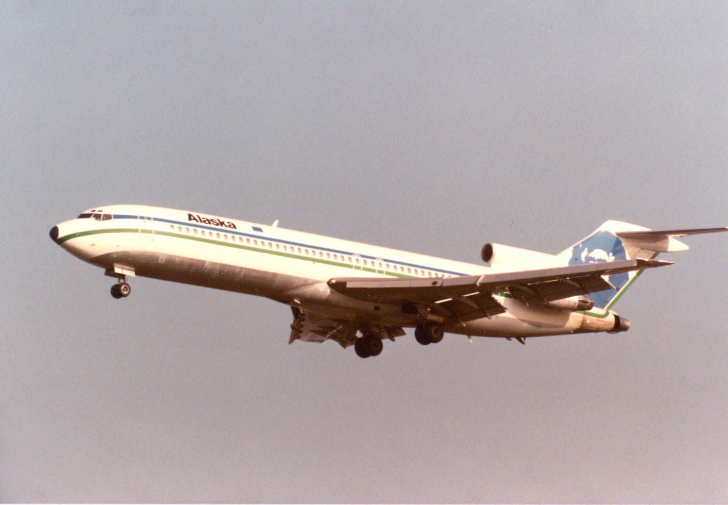 A Boeing 727 in Alaska Airlines livery