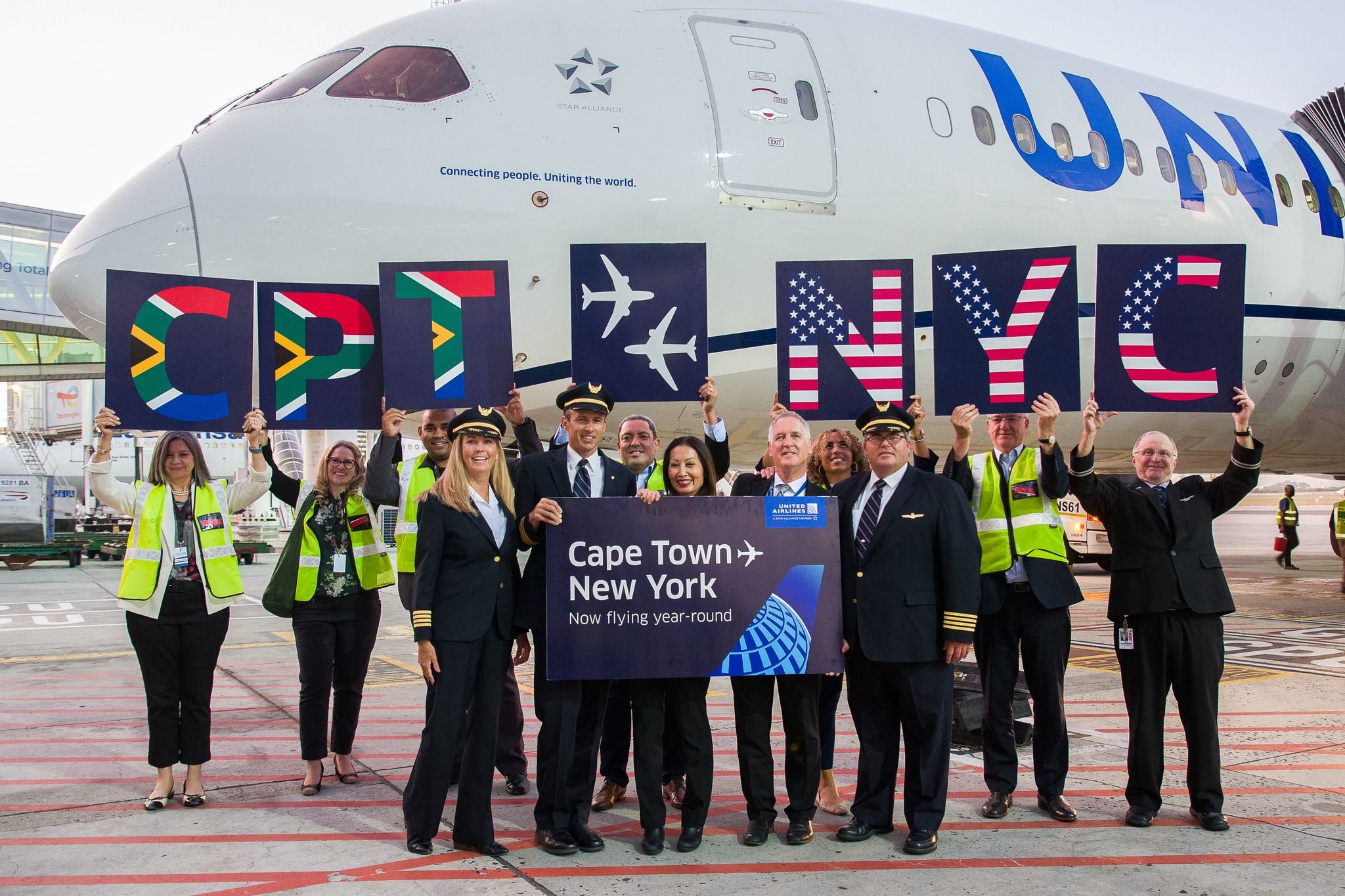 United Airlines at Cape Town
