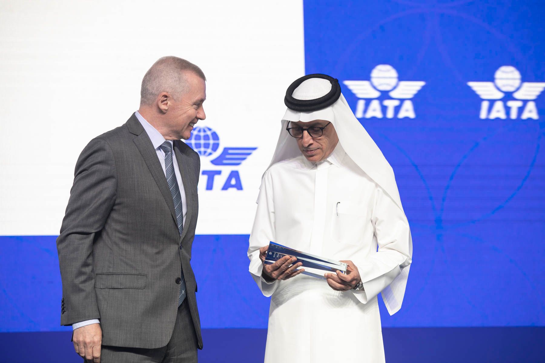 Willie Walsh and Akbar Al Baker at IATA 2022