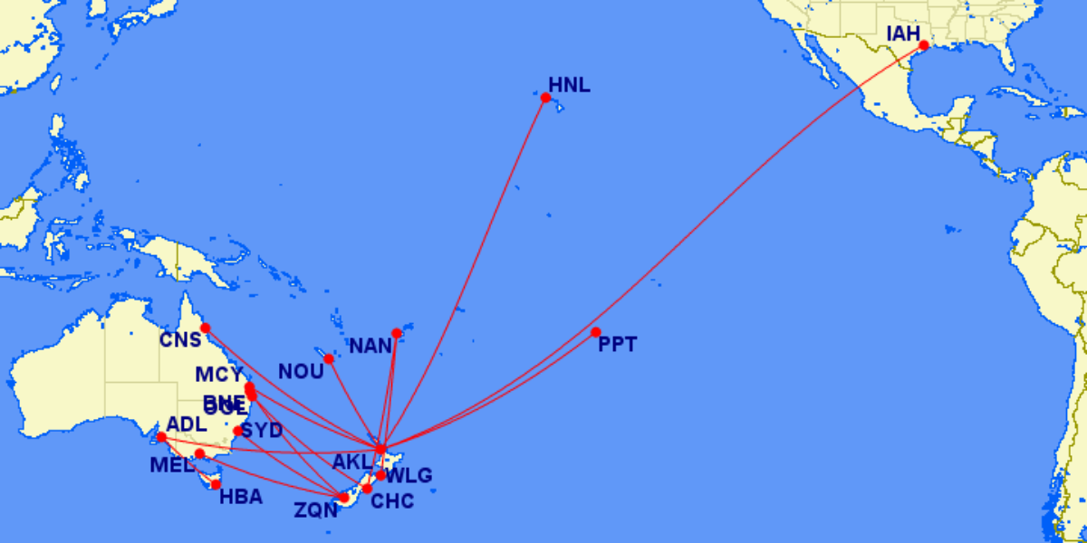 Air New Zealand 14 Resuming Routes July 2022