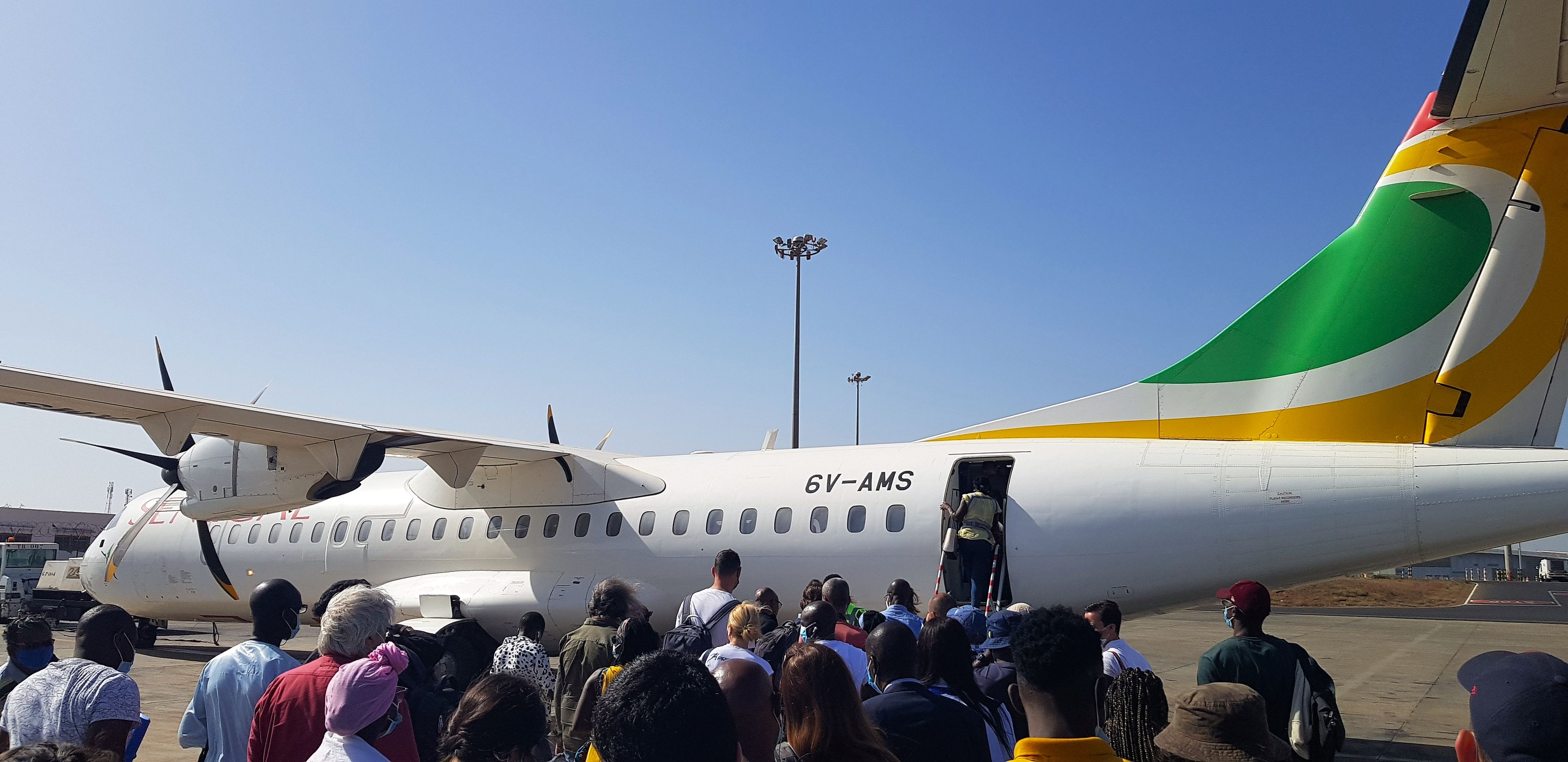 Air Senegal boarding