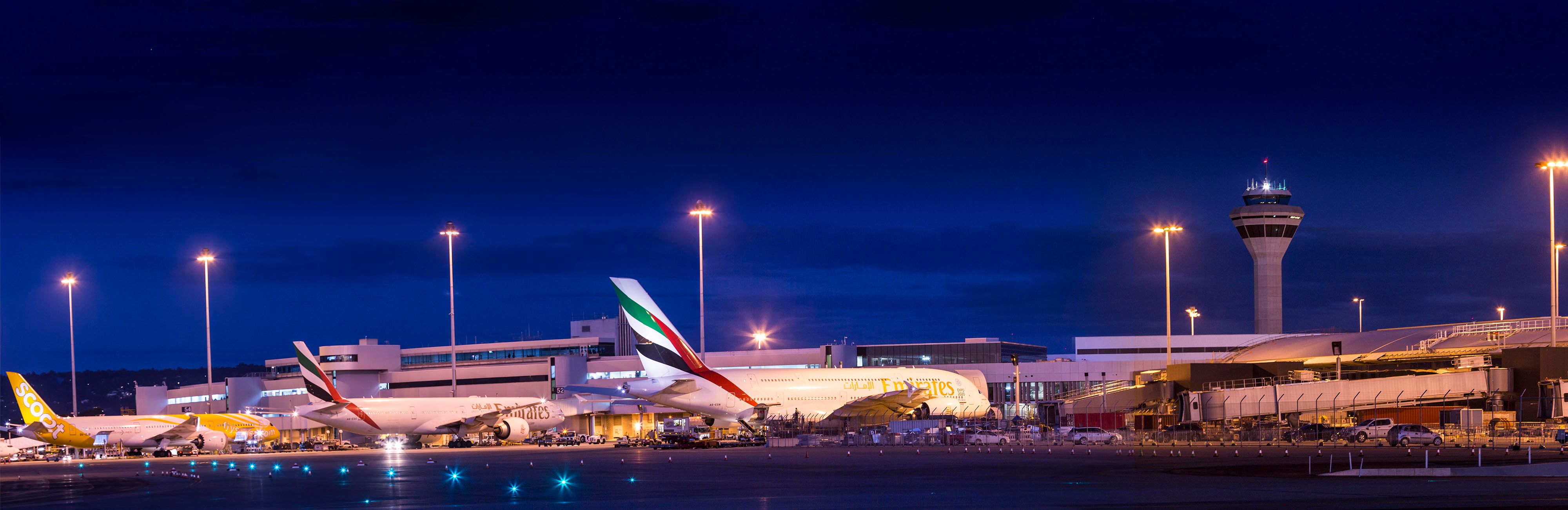 Perth Airport International Terminal Aircraft On Apron