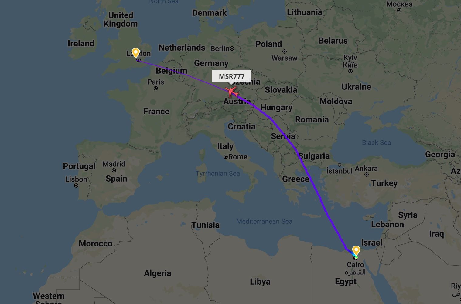 Egyptair 777 Heathrow