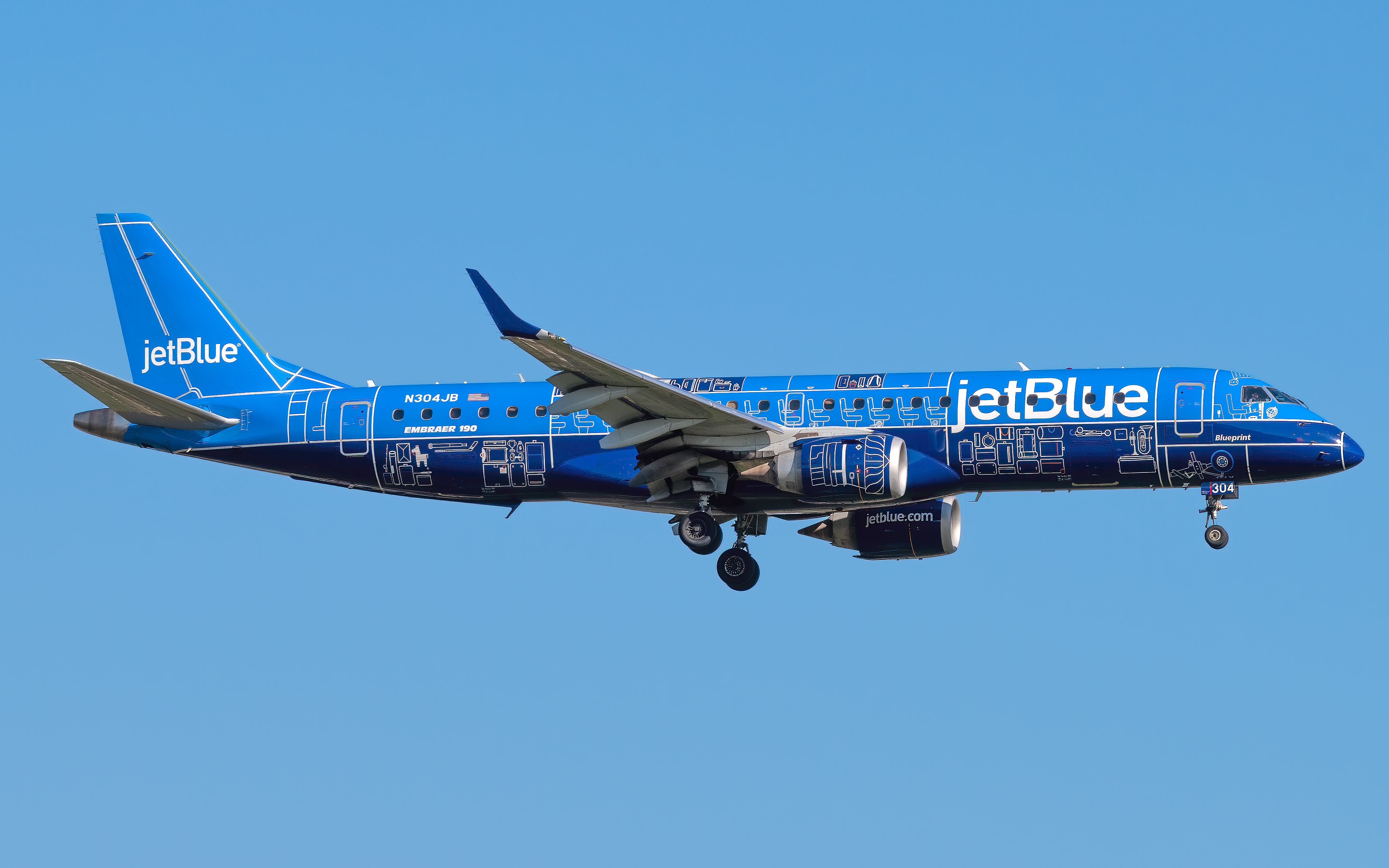 JetBlue (Blueprint Livery) Embraer E-190 N304JB