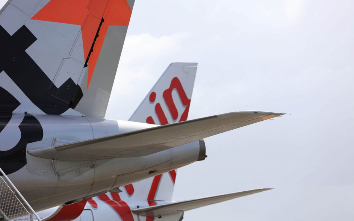 Jetstar and Virgin Australia Aircraft Tails