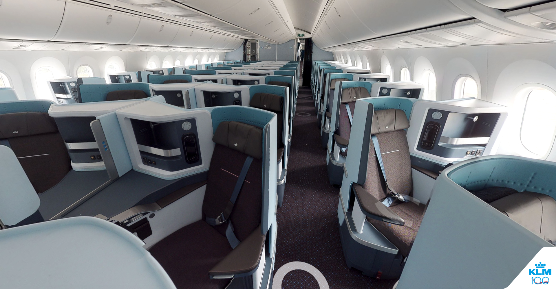 KLM business class on the 777