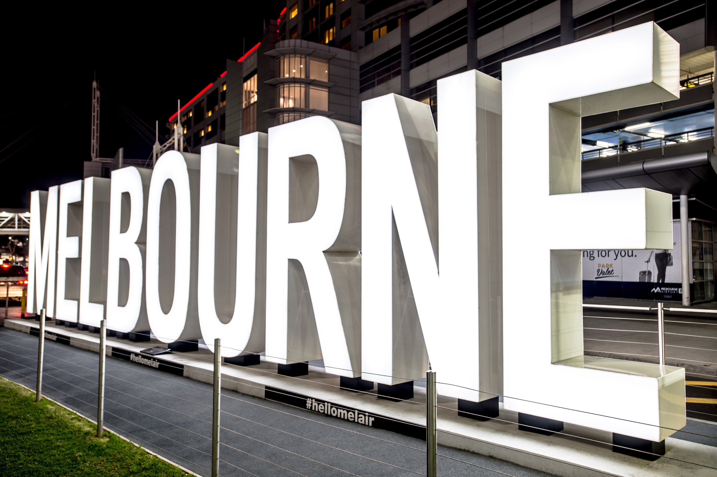 The Melbourne Airport Sign.