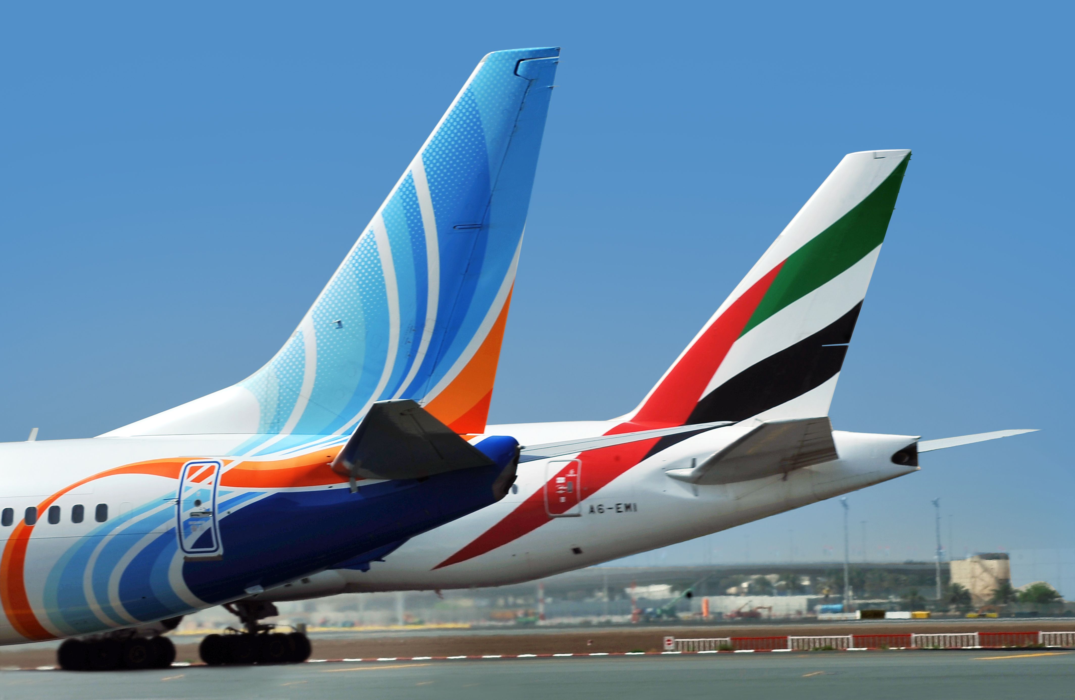Flydubai and Emirates aircraft