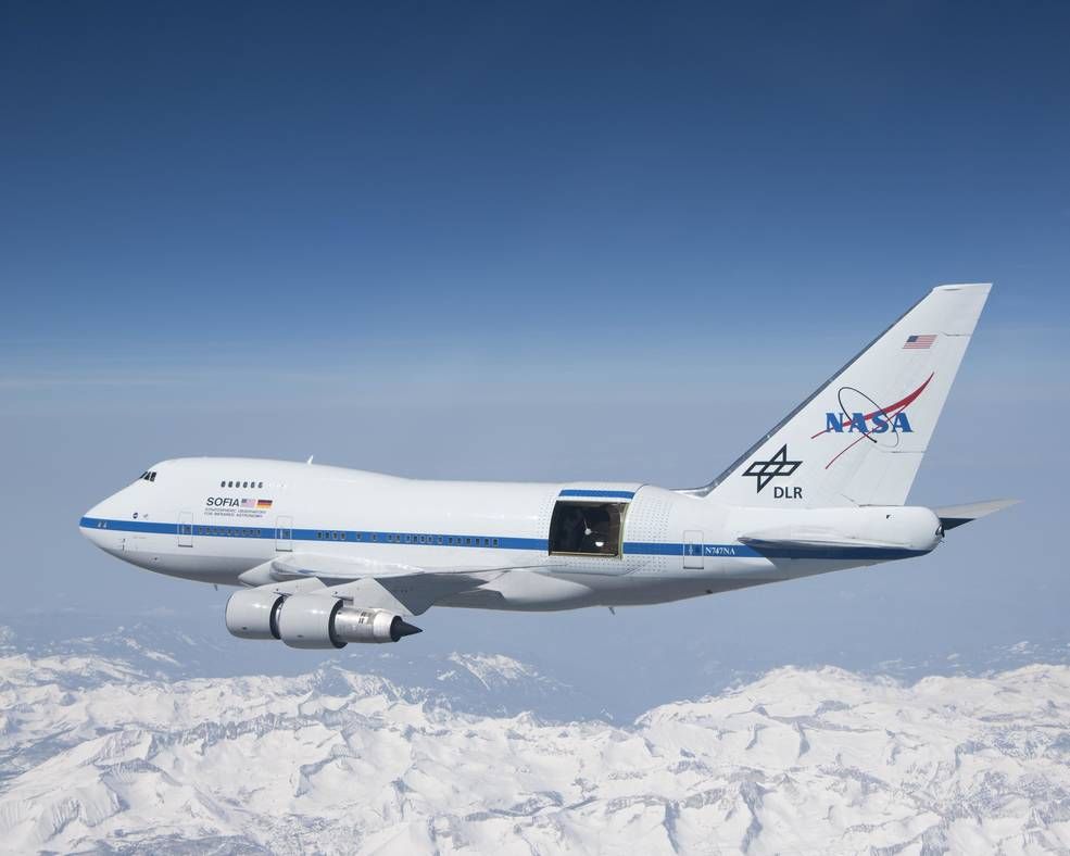 A view of NASA's Boeing 747SP. 