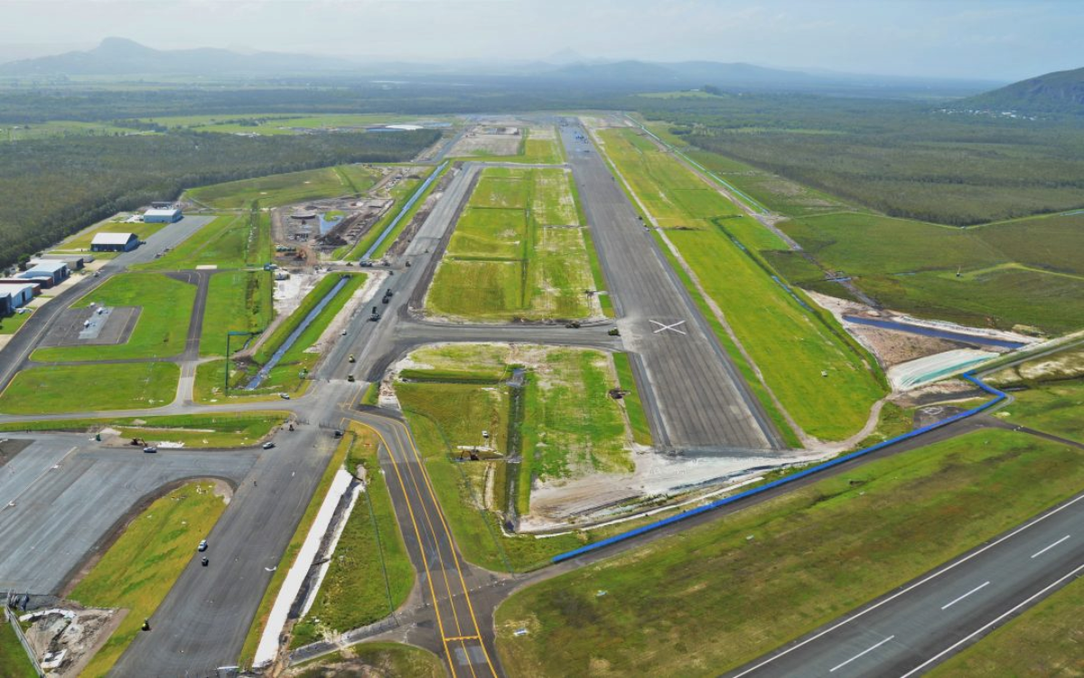 Sunshine Coast Airport Runway Under Construction