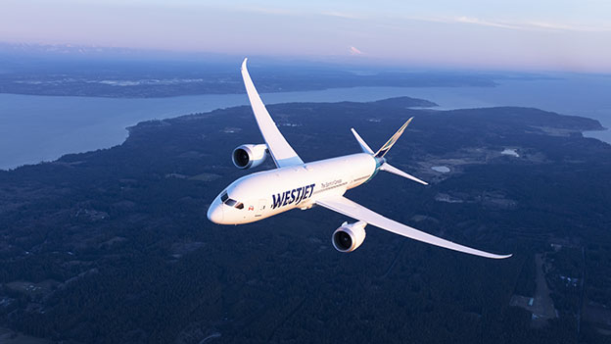 WestJet Boeing 787 Dreamliner inflight