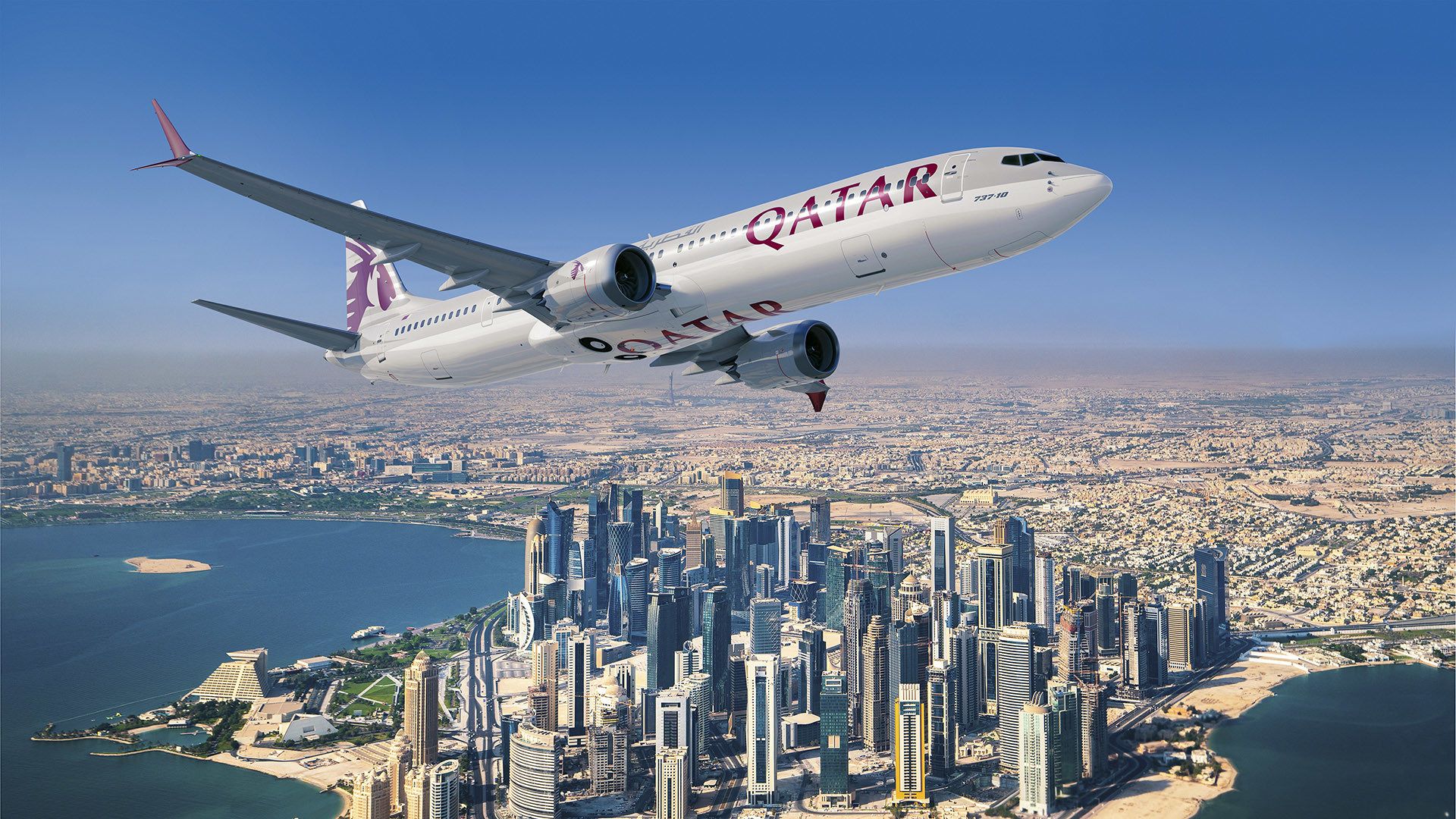 A render of Qatar Airways Boeing 737 MAX 