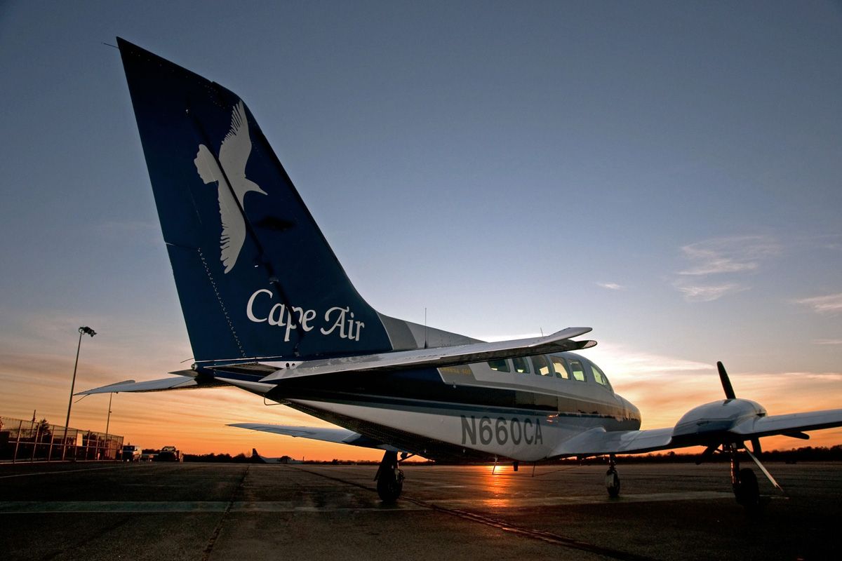 Cape Air Cessna 402 on stand