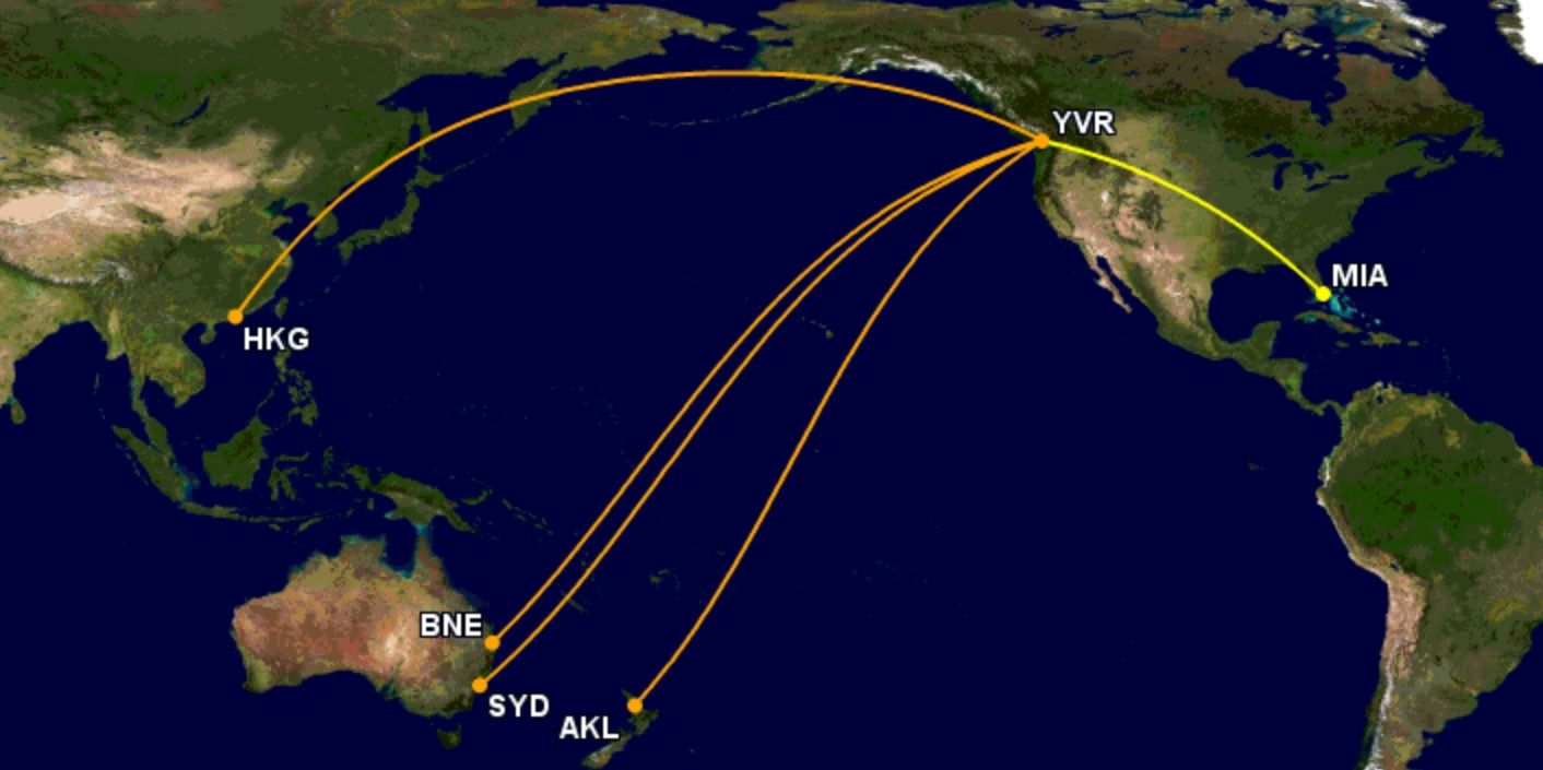 Air Canada Miami over Vancouver
