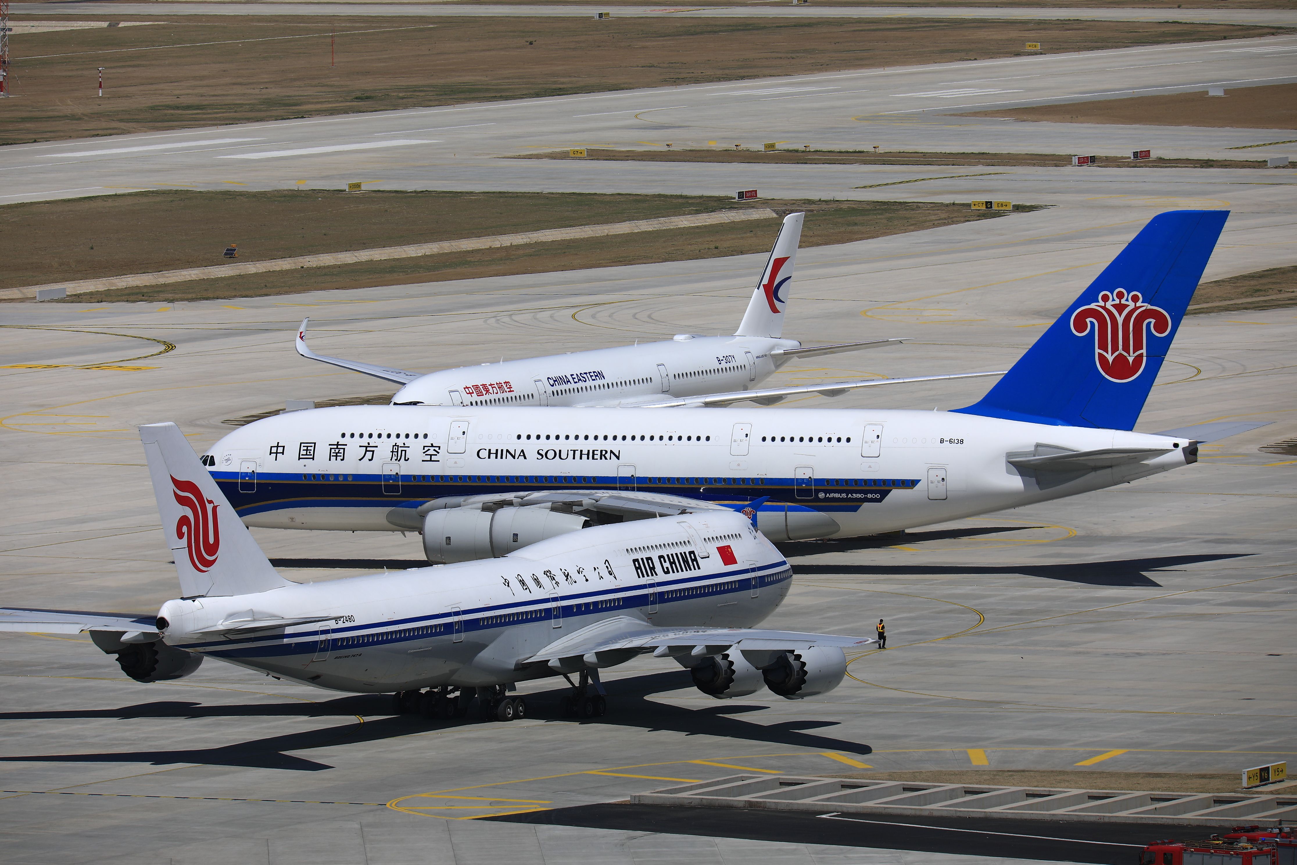 Chinese Airlines At Airport