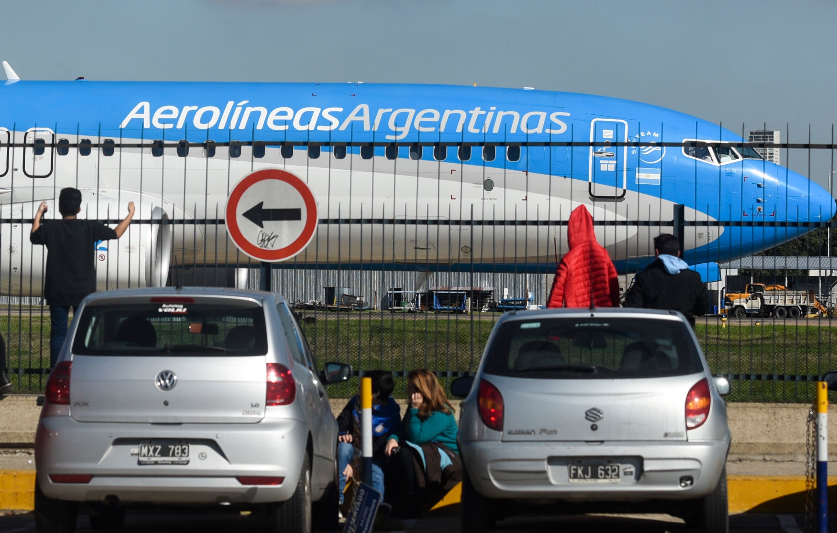 An Aerolíneas Argentinas aircraft. 
