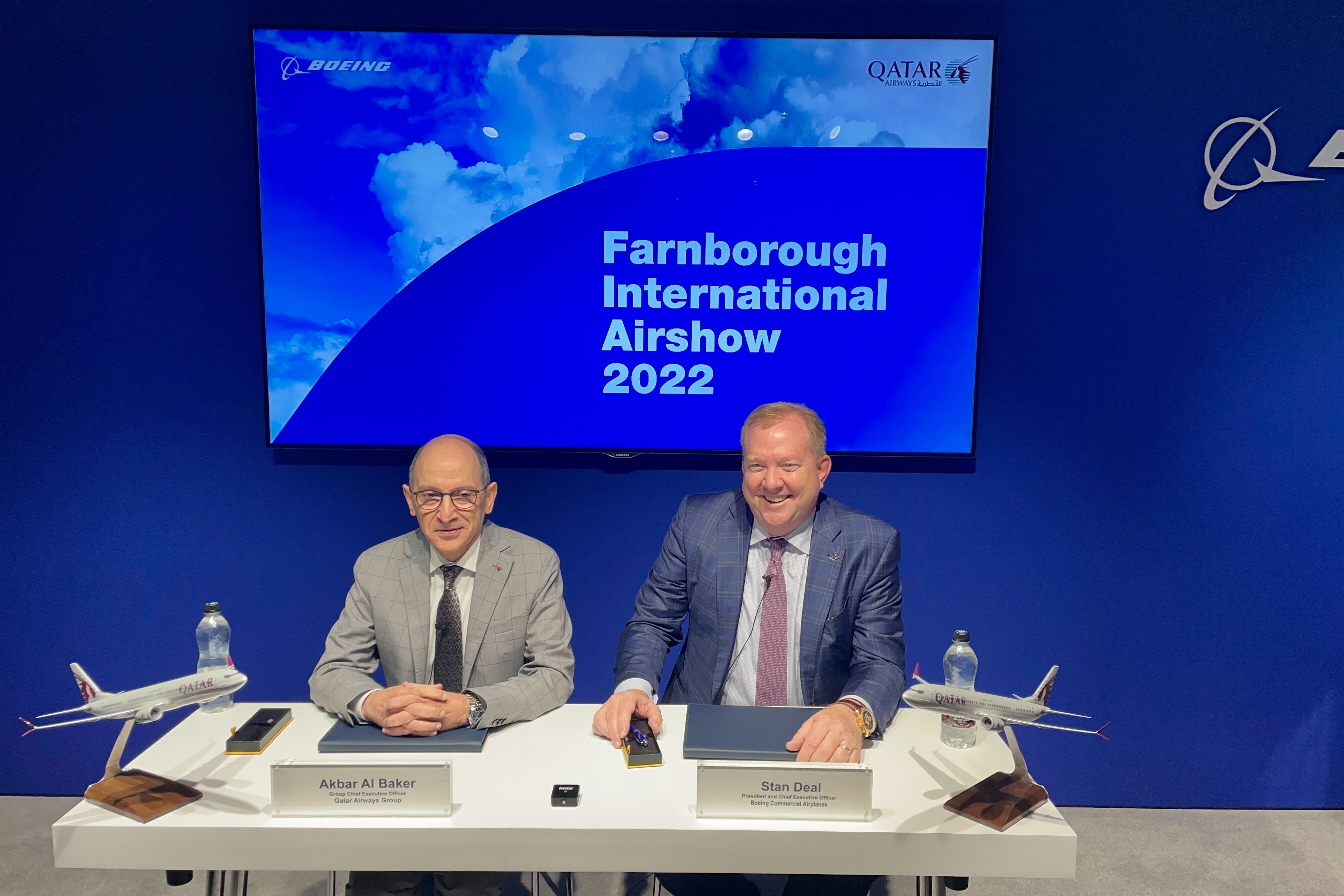 qatar orders 737 max at farnborough airshow 2022