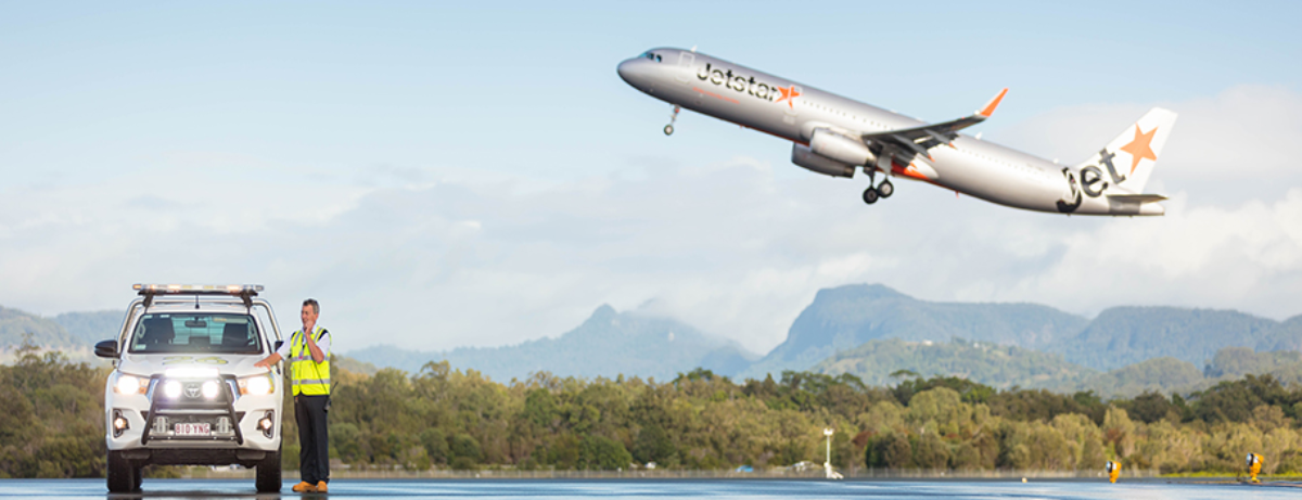 Jetstar A320 departing from Gold Coast Airport