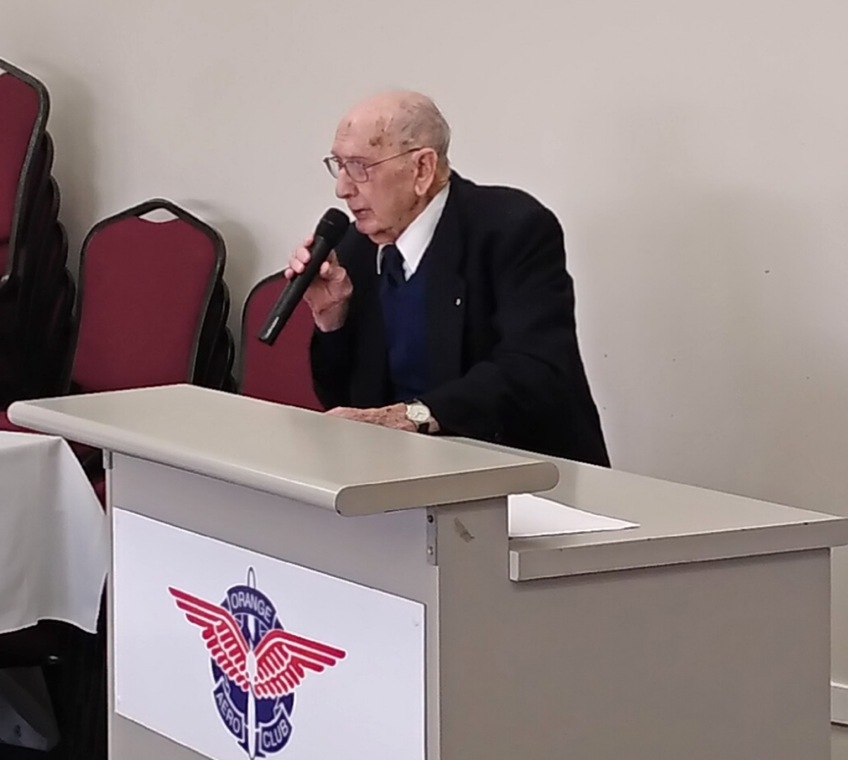 Max Hazelton Speaking At 95th Birthday Party