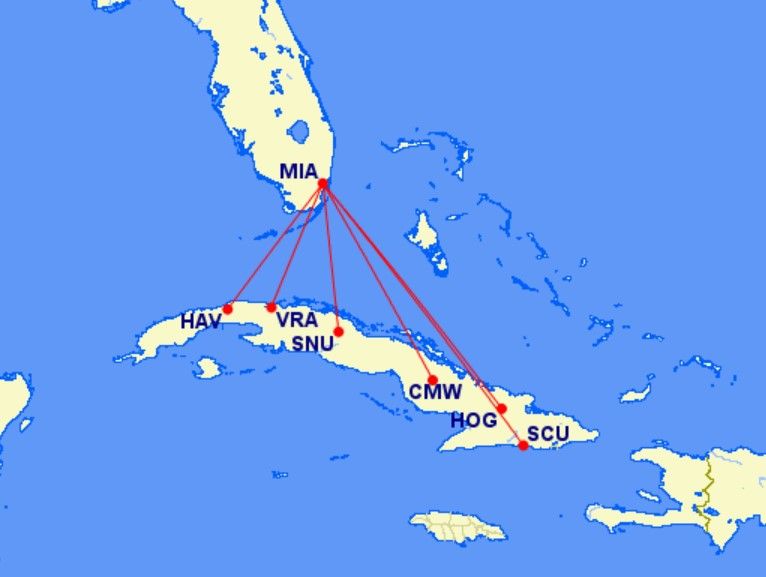 Miami Cuba American Airlines