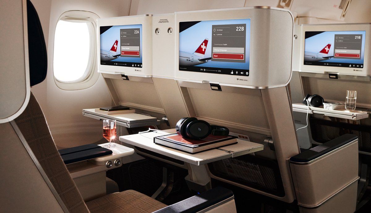 SWISS Boeing 777-300ER Premium Economy SeatBack IFE