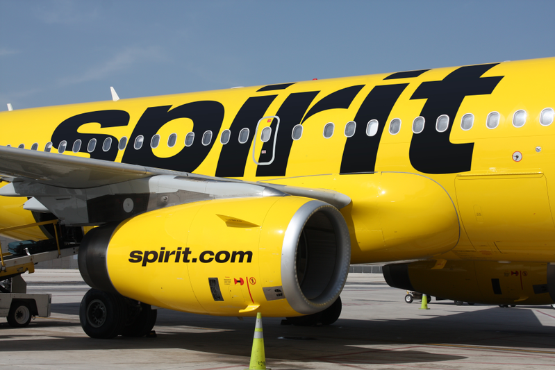 Spirit Airlines Airbus A320 Engine and Fuselage