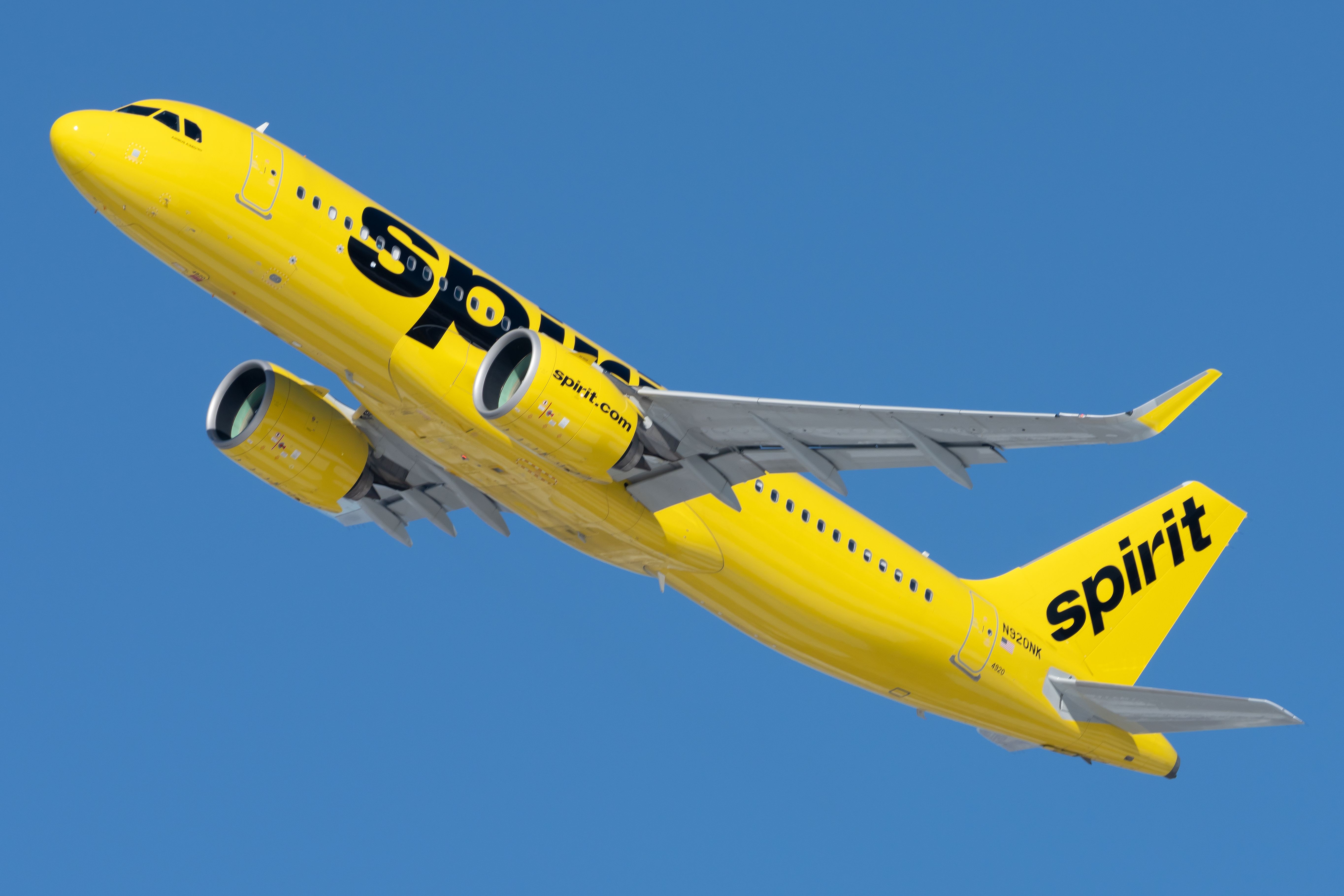 Spirit Airlines Airbus A320-200 Taking Off At Newark Airport