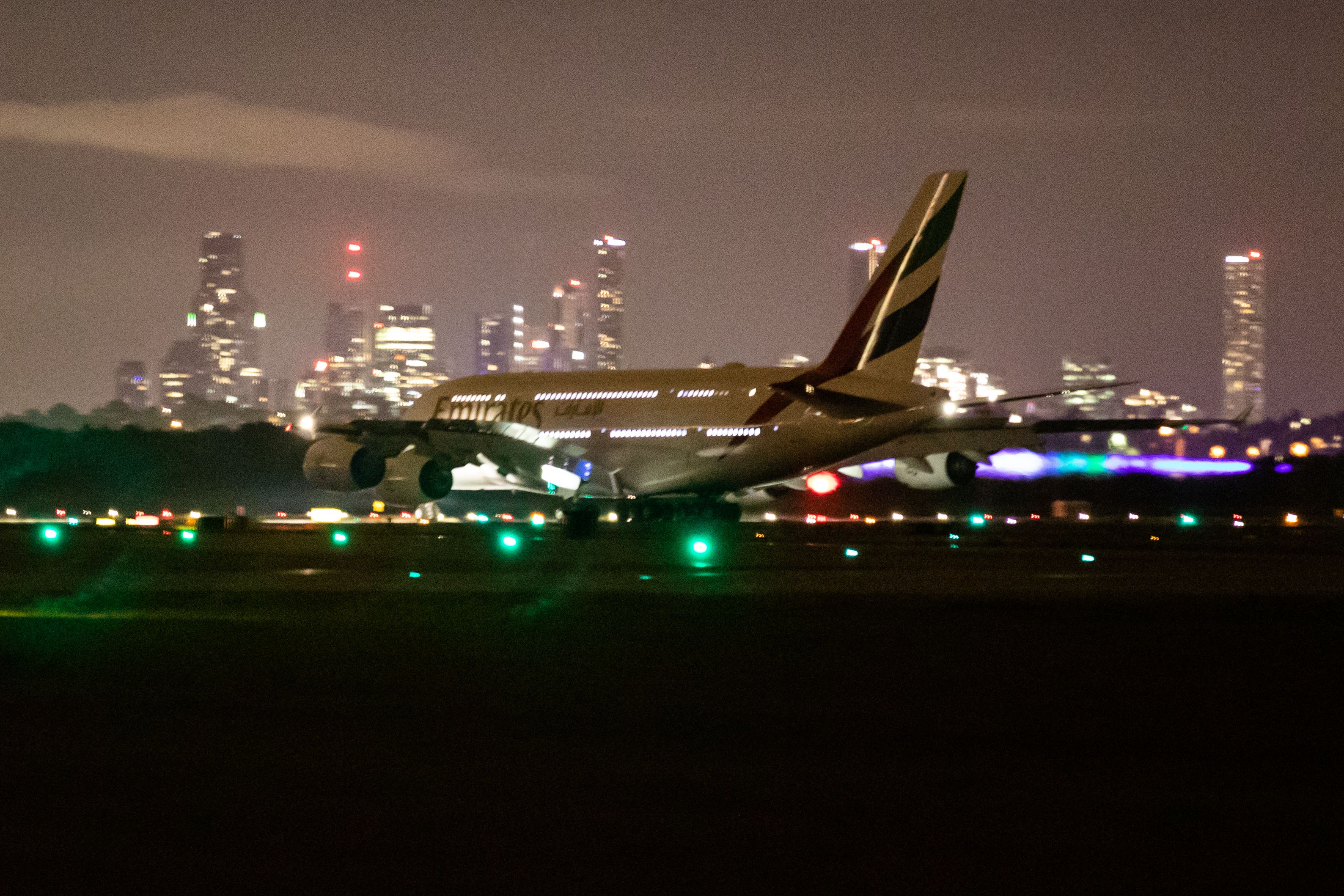 Emirates Airbus A380-800 at Brisbane Airport