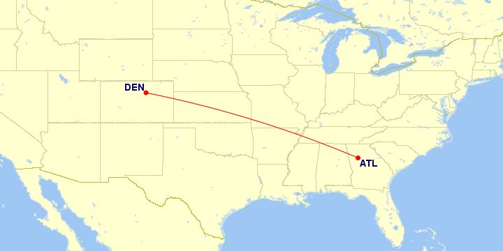 Denver to Atlanta Map