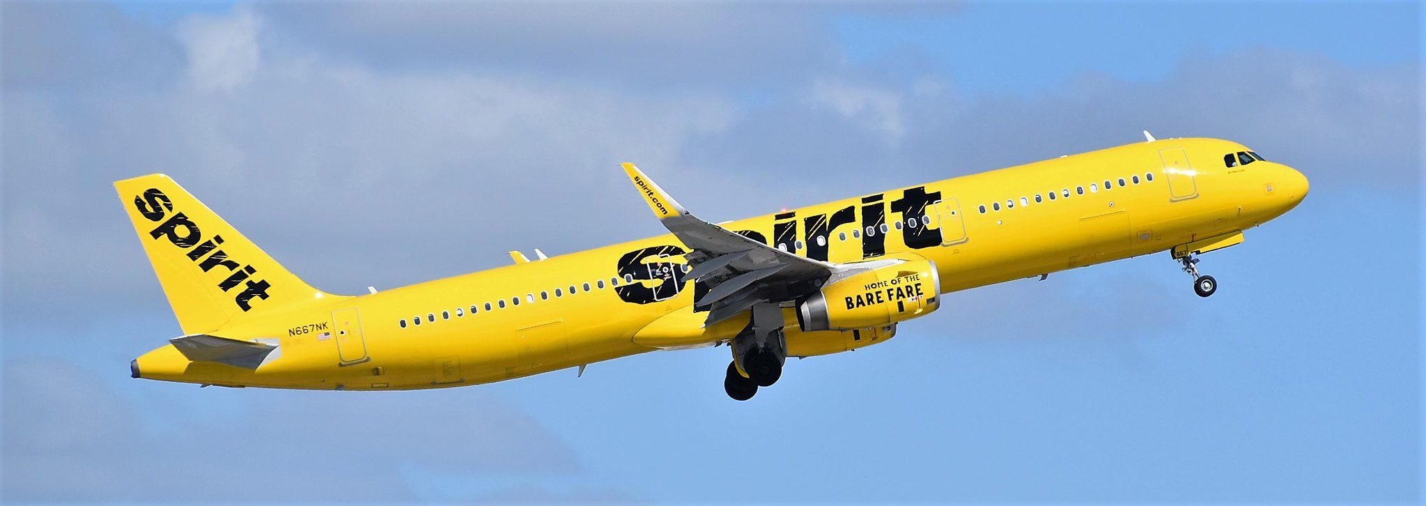 N667NK - Airbus A321(SL) of Spirit Airlines departing rwy.10L at Ft. Lauderdale,(Hollywood,) Inter'l. - FLL,Florida, U.S.A., 11/02/17.