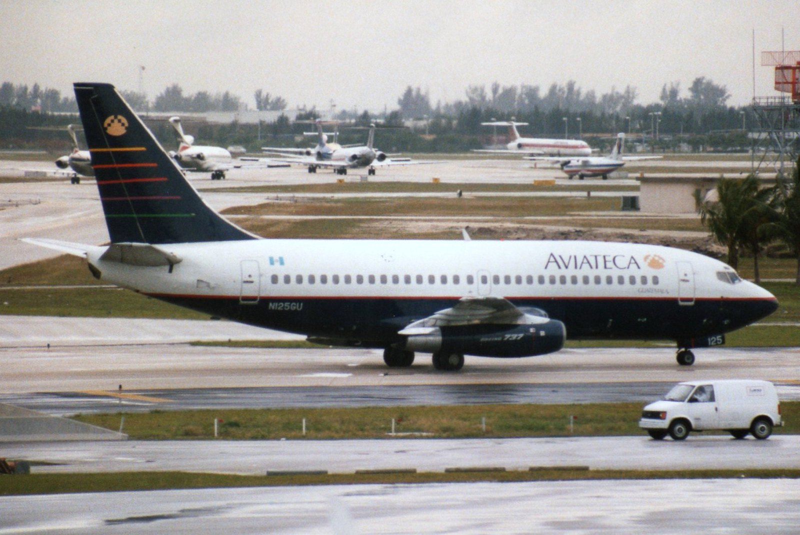 Aviateca Boeing 737 parked on apron