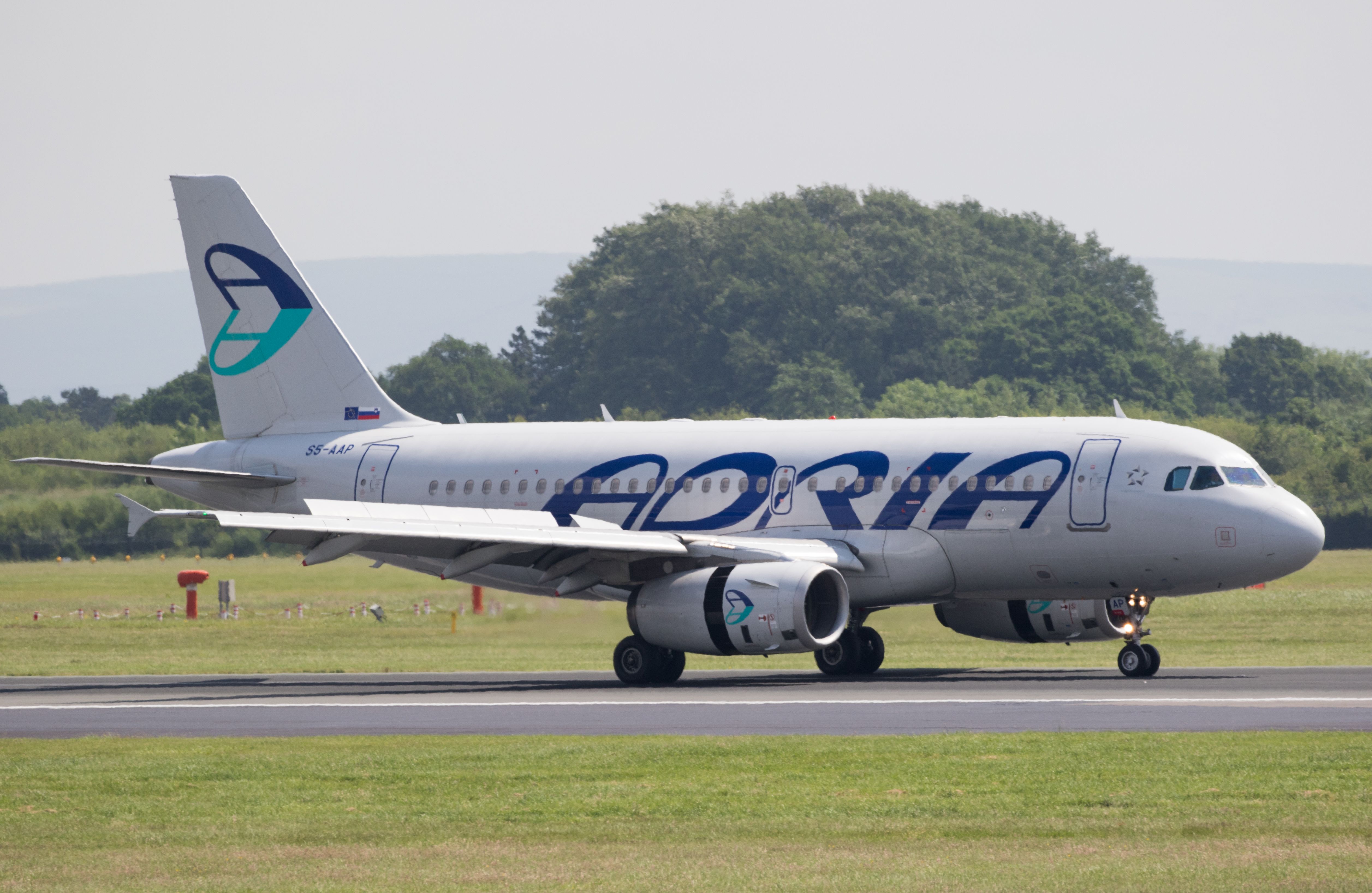 Adria Airways A319 at Manchester Airport June 2017
