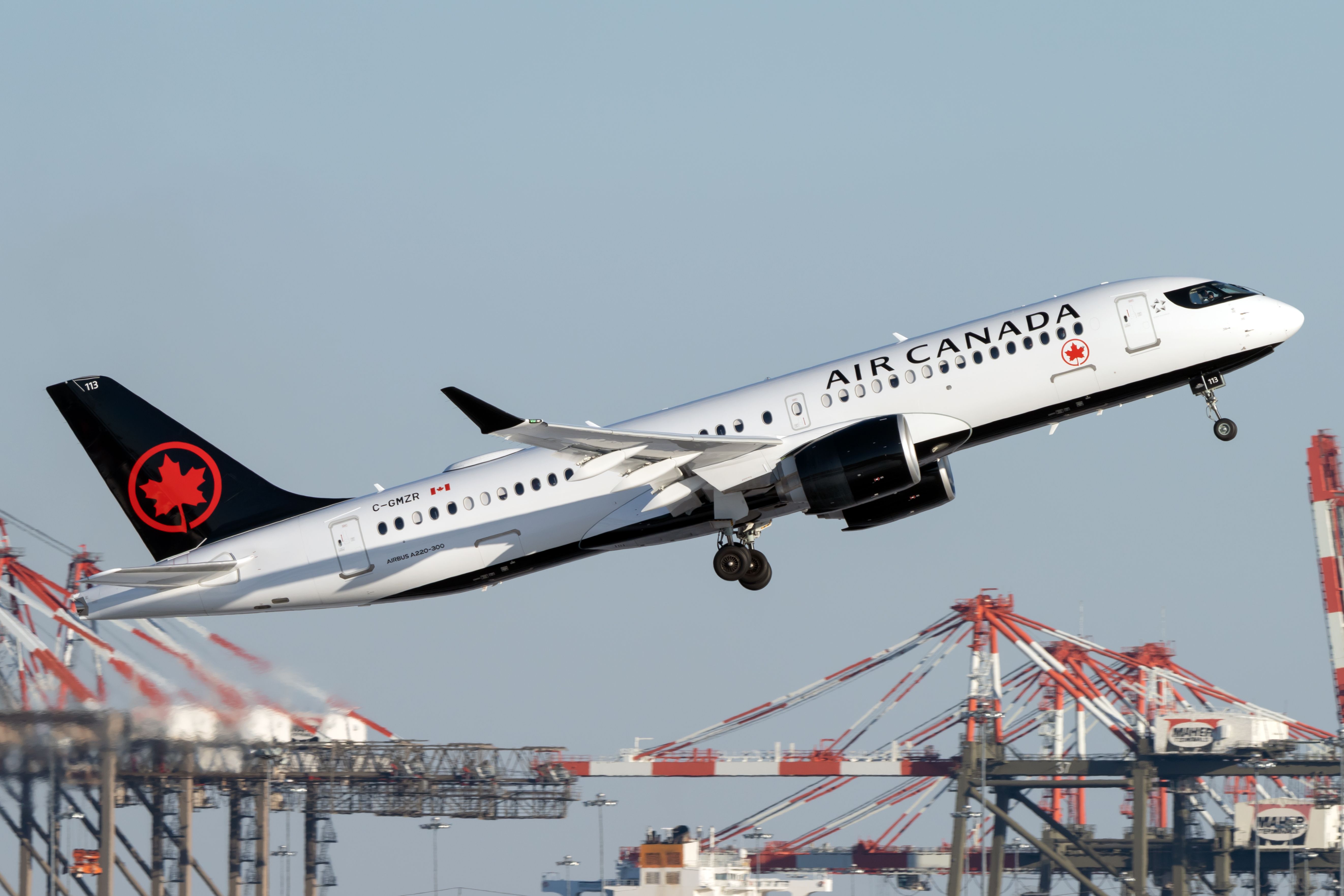 Air Canada Airbus A220-300 taking off