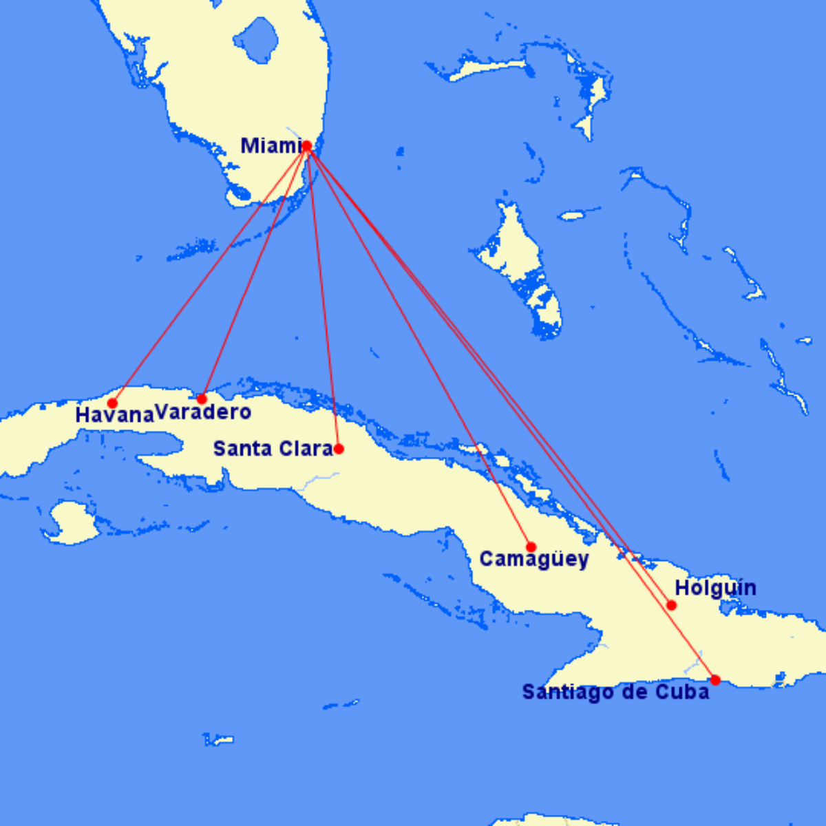 American Airlines Cuba Network